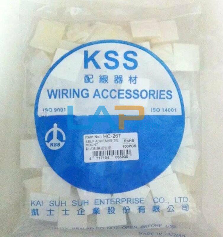 100pcs/pack New For KSS HC-26T Cable Wiring Ties Pasting Mount HC26T