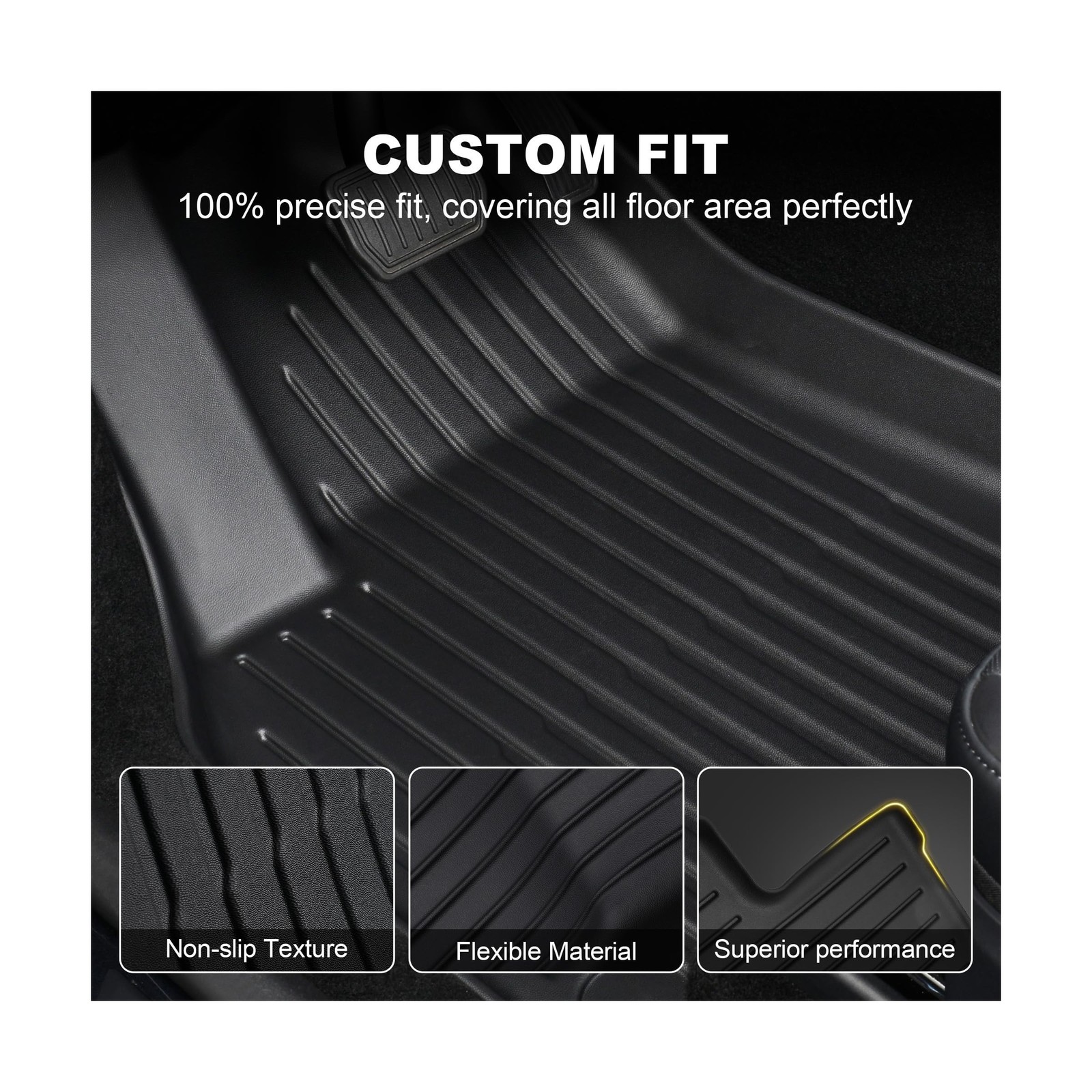 Thick Car Floor Mat for 2025-2026 Tesla Model Y Juniper,Fully Protective TPE …