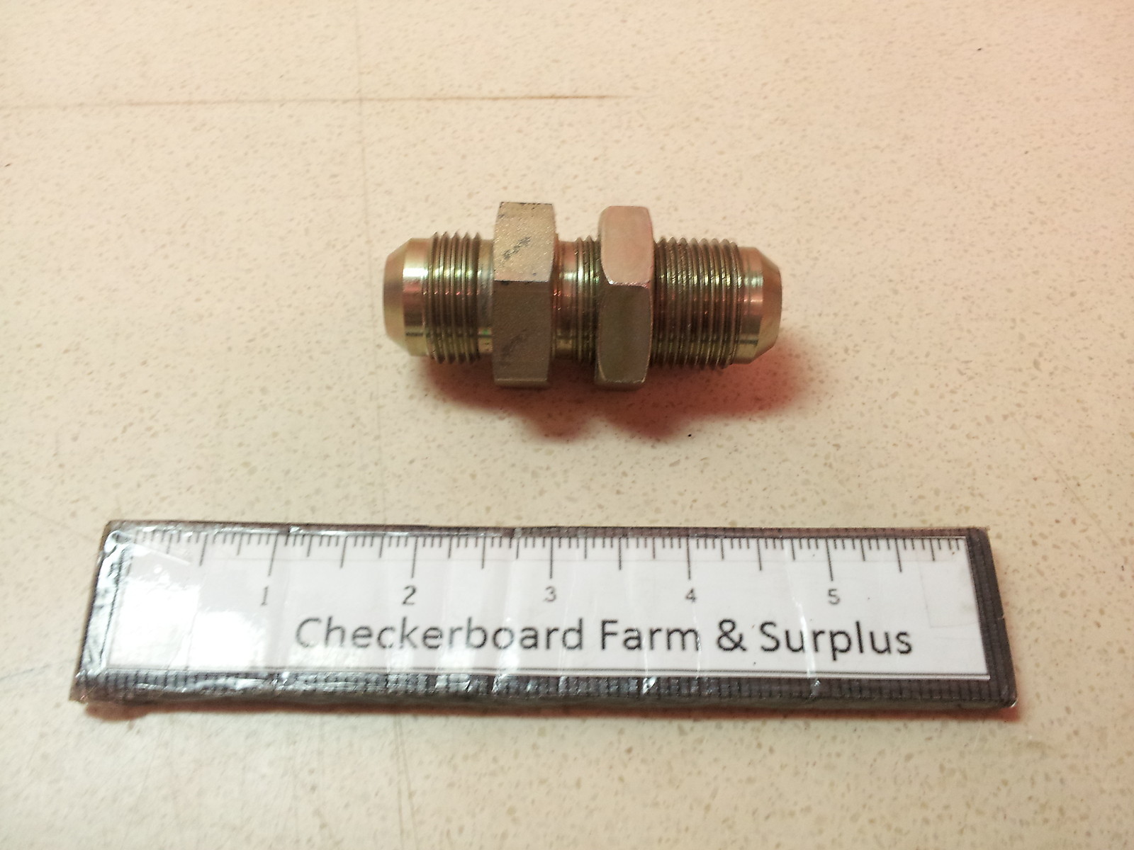 NOS Parker 12 WTX-WLN-S 12 Male JIC X 12 Male JIC 3/4″ Bulkhead Union w/ Locknut