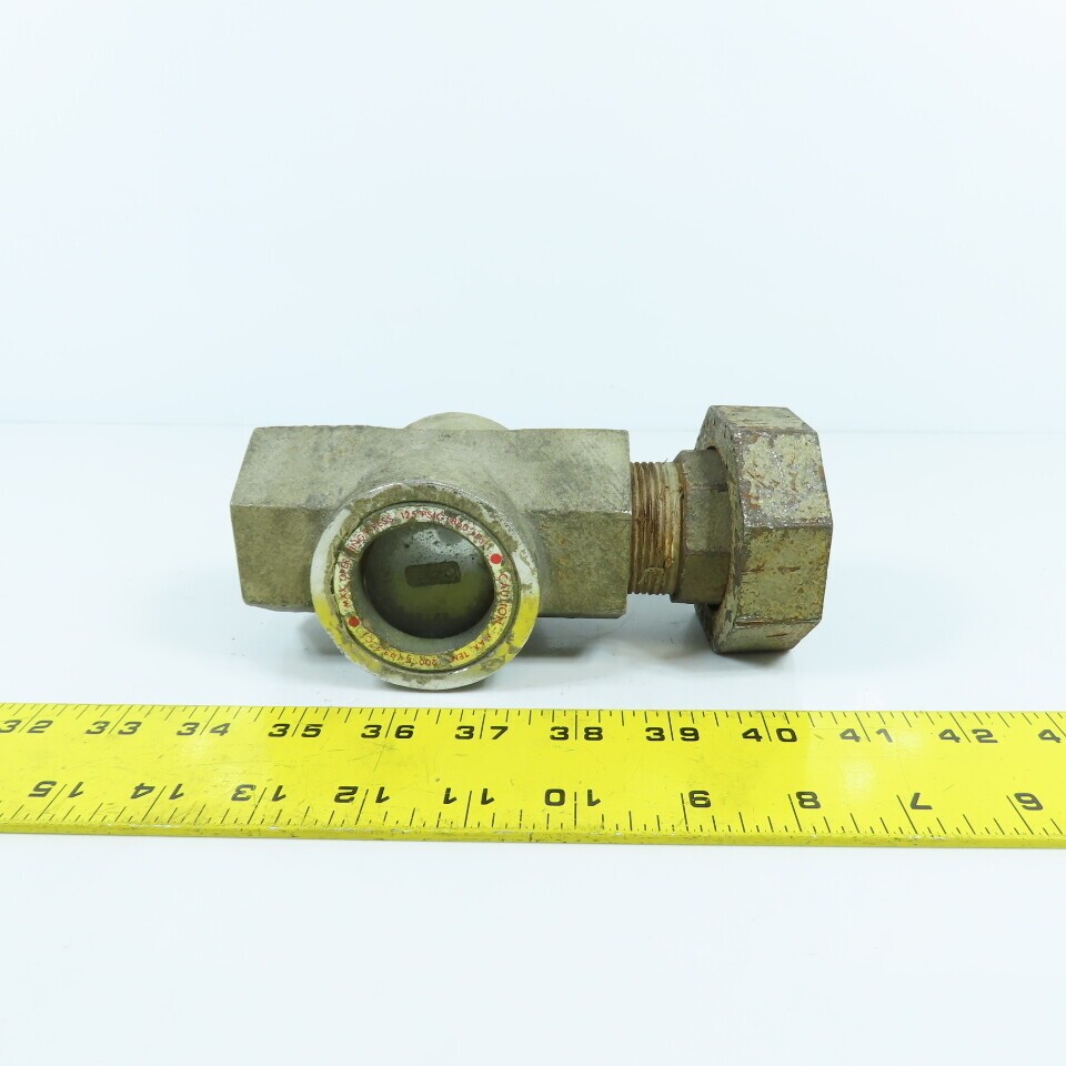 Midwest 350SS 1-1/4″ NPT Stainless Sight Flow Indicator Glass 125 PSIG Max 200-Â