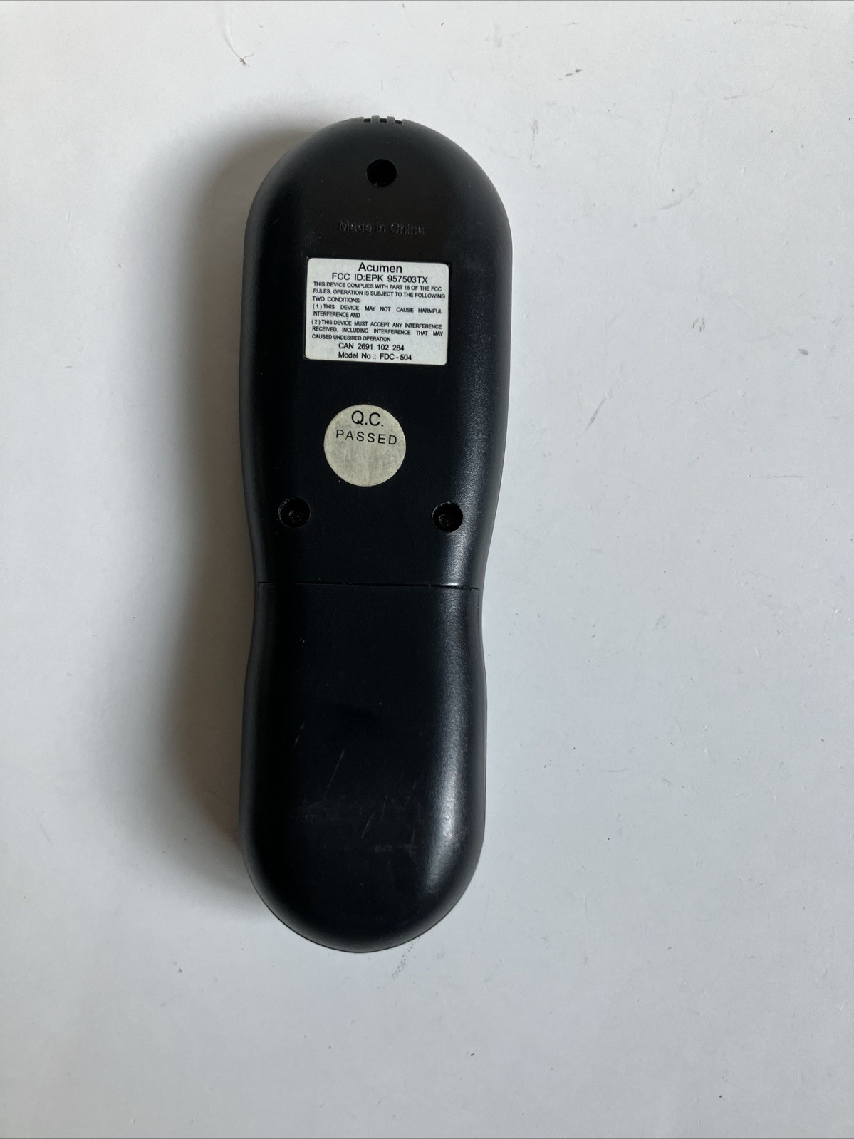 Acumen RCK-K Timer Thermostat Fireplace Remote Control Model No. FDC-504 READ