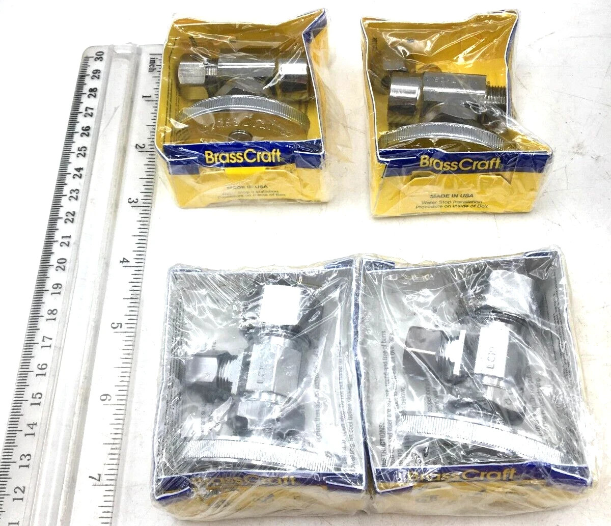 BrassCraft Lot of 2 Sweat Straight Stop 1/2″ R14C, Compr Angle Stop OCR19XC NIP