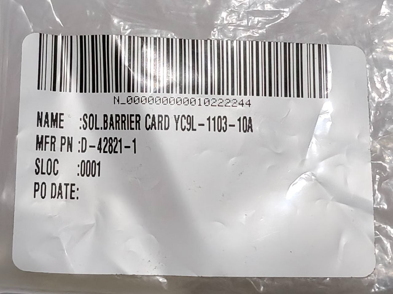 Yuken YC9L-1103-10A Sol Barrier PCB Card D-42821-1