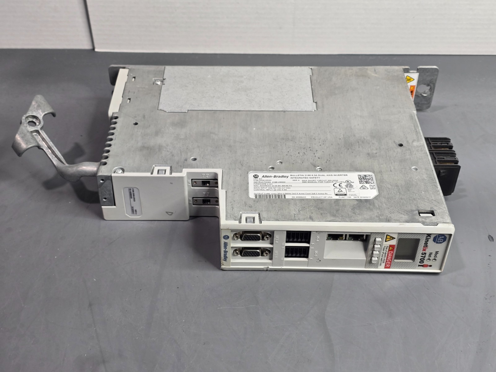 Allen Bradley 2198-D006-ERS3 Kinetix 5700 Dual Axis Inverter SER A Untested