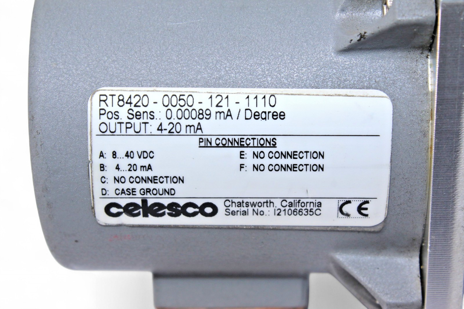 CELESCO RT8420-0050-121-1110 ROTATIONAL POSITION TRANSDUCER