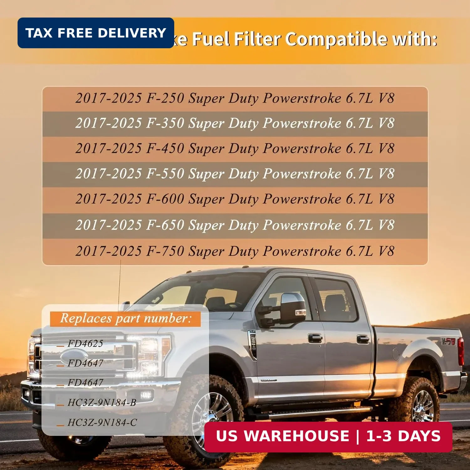 iFJF FD4625 6.7L Fuel Filter for F250 F350 F450 F550 F600 F650 F750 Super Duty 2