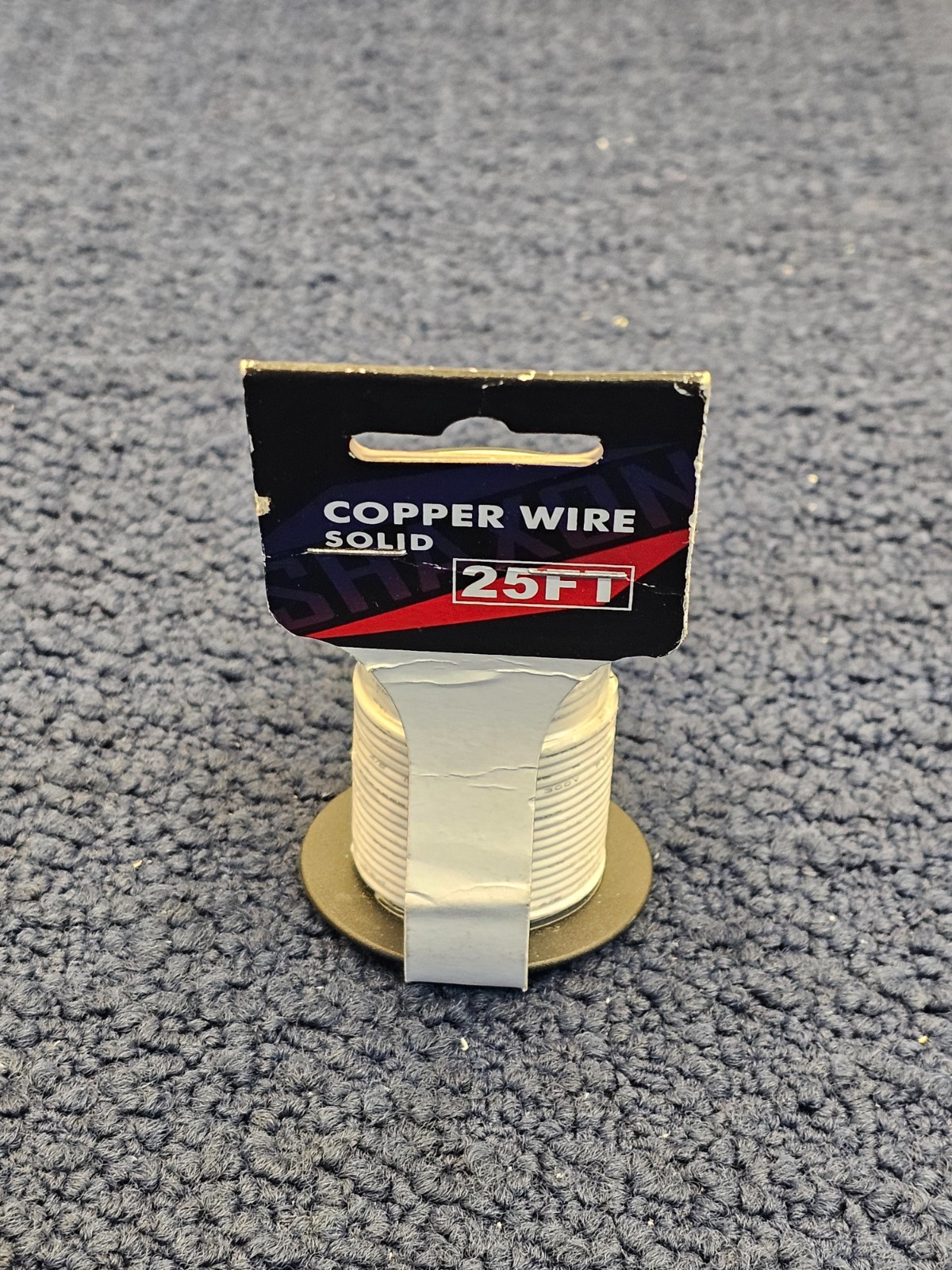 Shaxon SO18-25WT 25ft Solid Copper 18 AWG Wire On Spool White