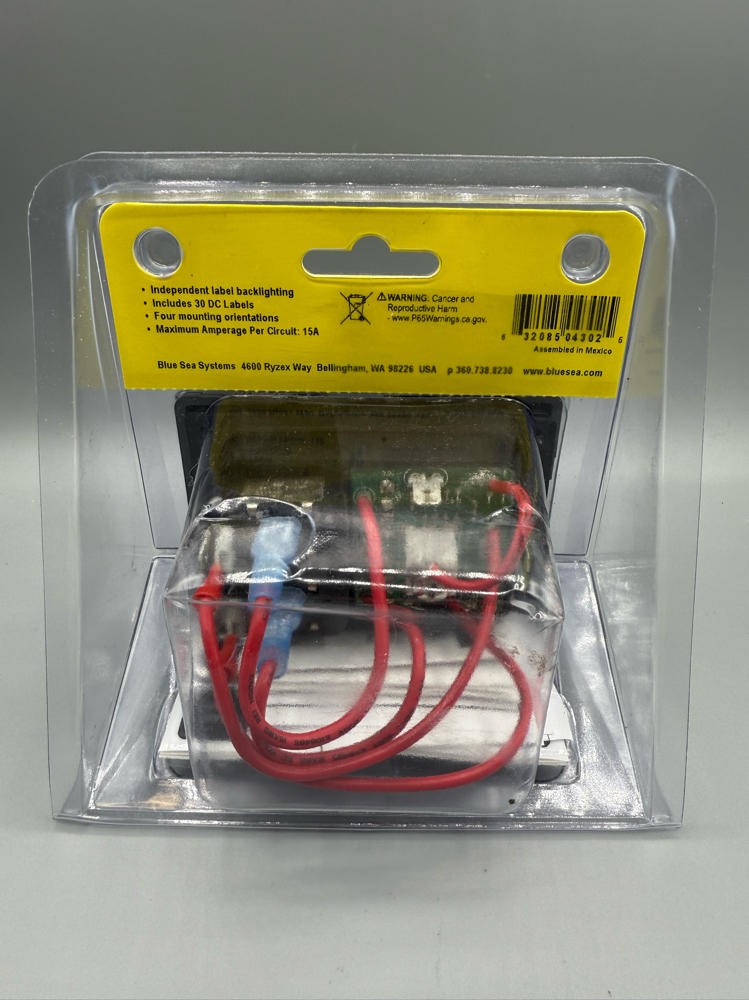 Blue Sea Systems 4302 Switch Panel WD 12VDC 2 POS CP, Fuses