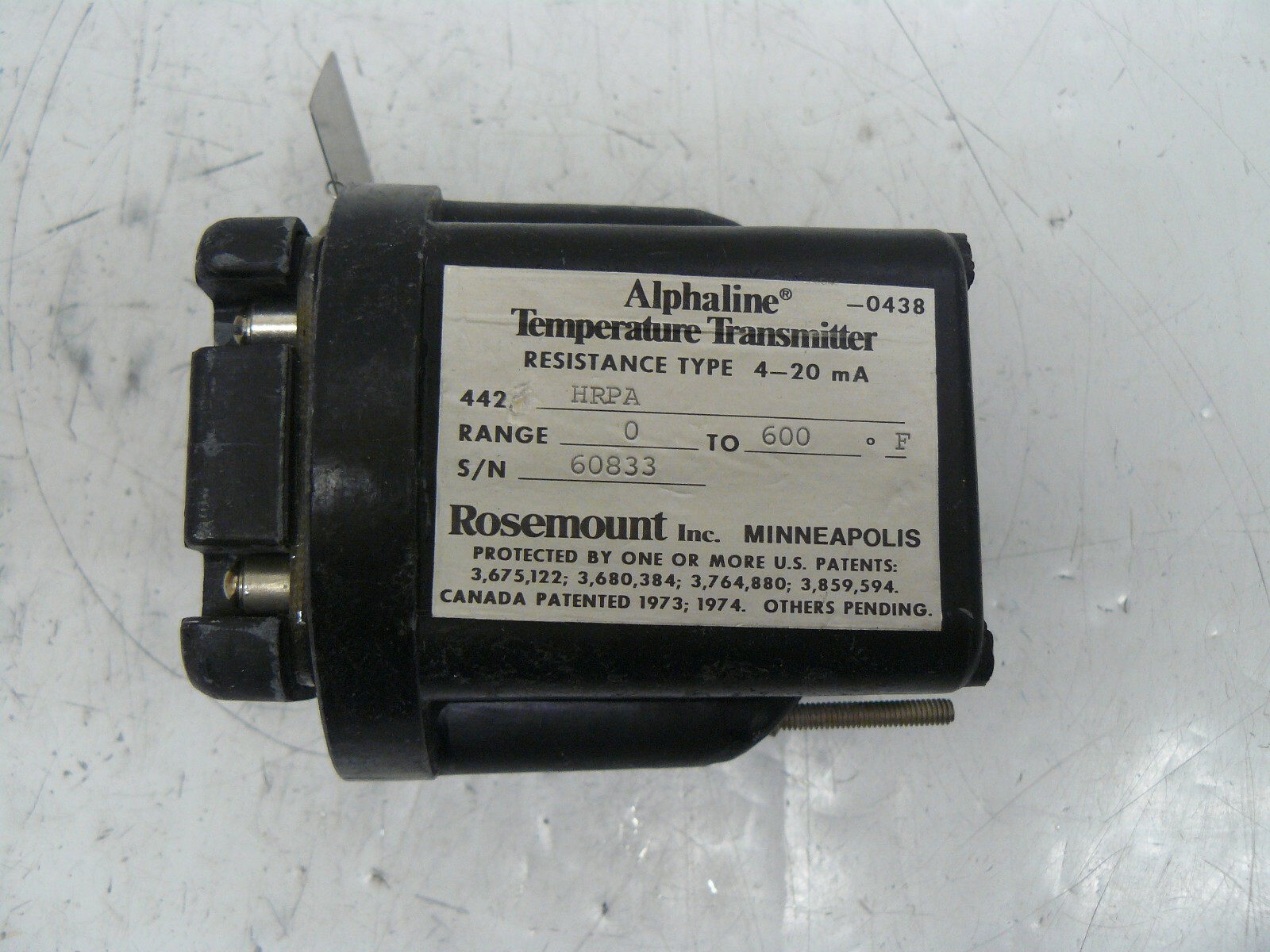 ROSEMOUNT 442 HRPA TEMPERATURE TRANSMITTER ALPHALINE RESISTANCE TYPE 4-20 MA NEW
