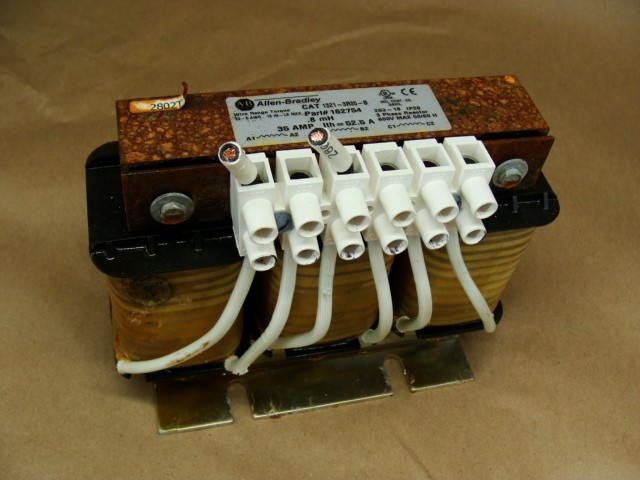 ALLEN BRADLEY LINE REACTOR 1321-3R35-B 35A 3PH 600V 22-5 AWG 16 IN-LB MAX