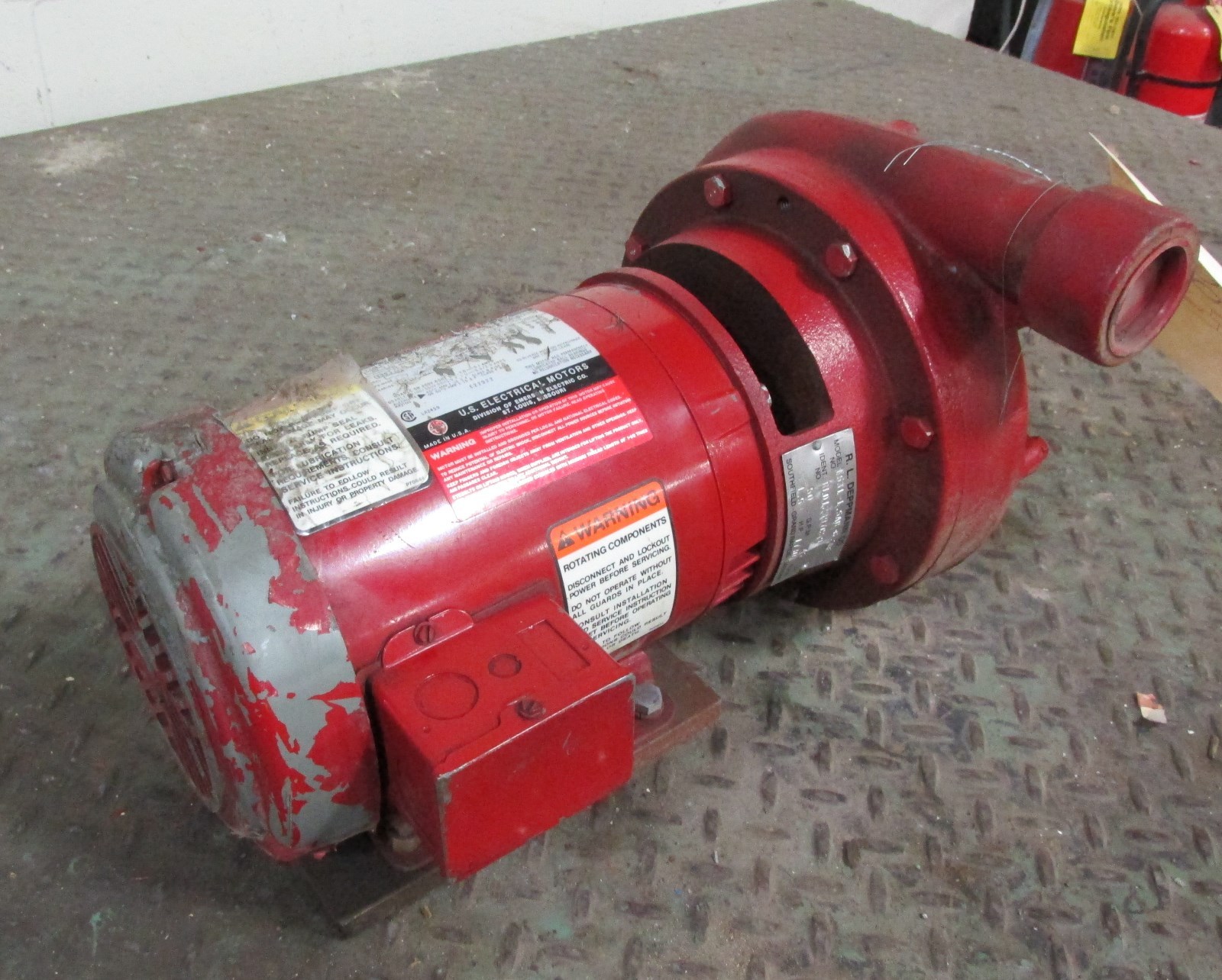 U.S. Electric Motors Enclosed High Efficiency Motor 1/2 HP 3 Phase B4~ 71138MO