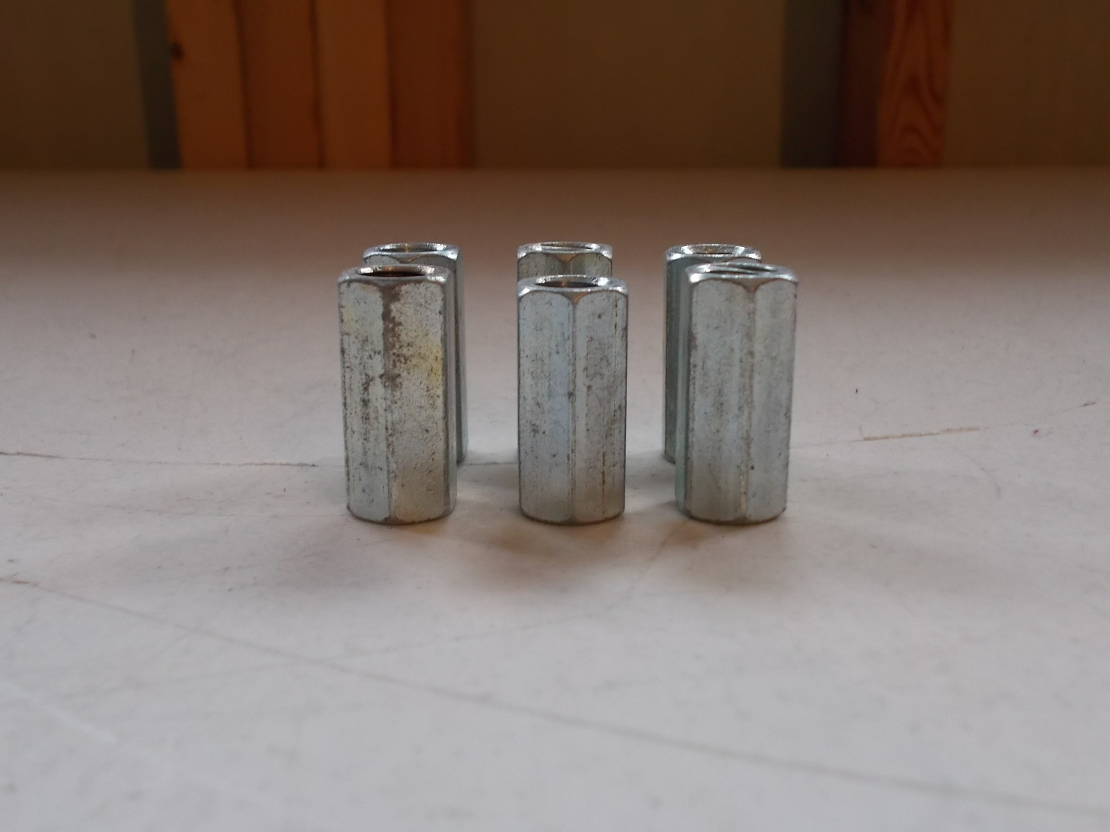 Lot of 6 Hexagon Fully Threaded Nuts 1/2″ x 5/16″ *FREE SHIPPING*