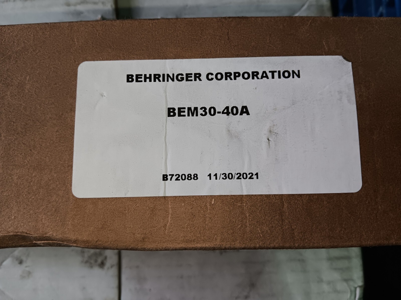 Behringer Corporation BEM 30- 40A Hydraulic Filter Element