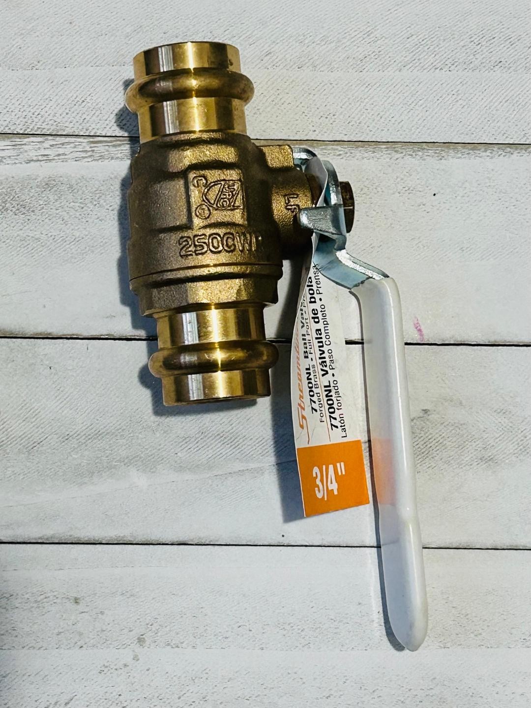 Streamline 7700NL Ball Valve Brass Full Port Ball Valve – Brand New 3/4″