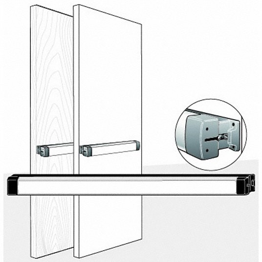 ADAMS RITE 8701-36 RIM EXIT DEVICE 36″ UNIVERSAL SATIN NFPA 252 UL 305