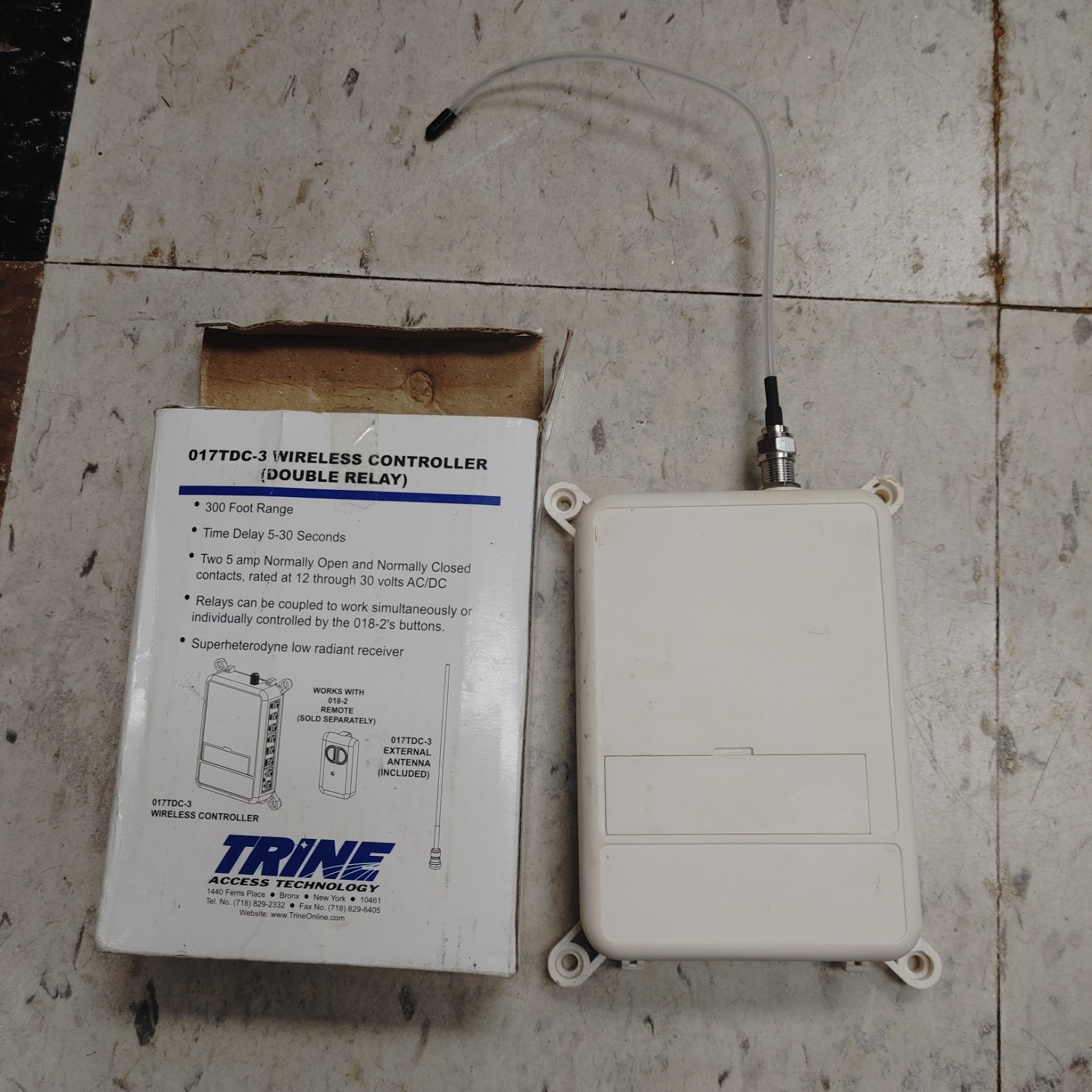 Trine 017TDC-3 Wireless Controller Double Relay Discontinued Remote Control Unit