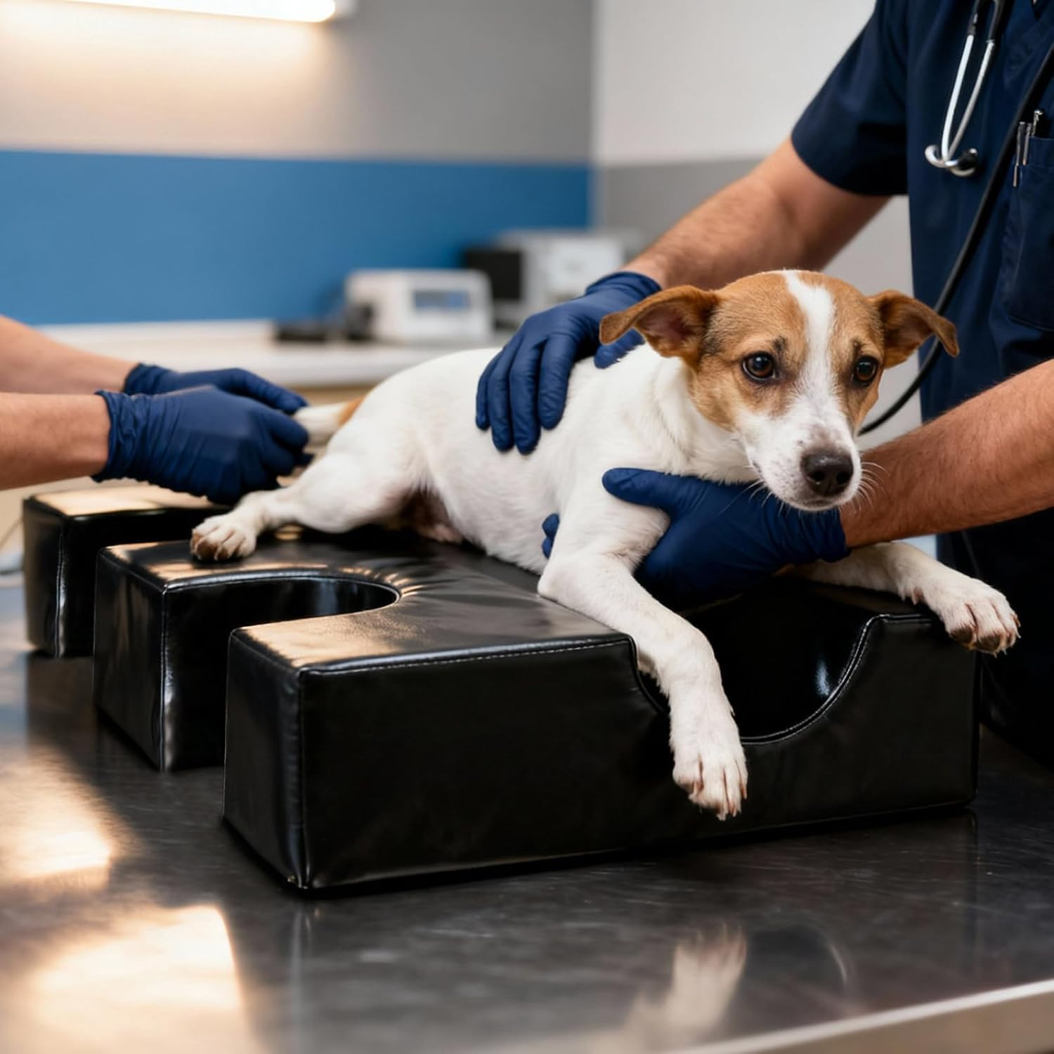 Pet Ultrasound Positioning Pad 30″X20″X6″ Veterinary Immobilizer Double Semi-Cir