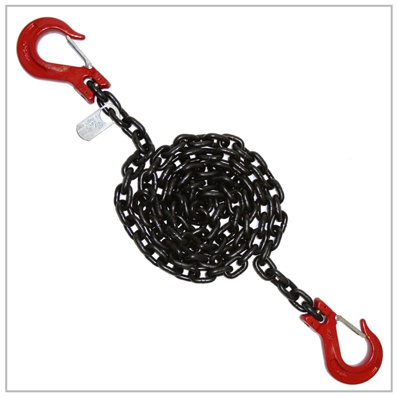 9/32″ x 20′ Grade 80 Lifting Chain Sling Rigging Safety Latch Hooks Tow Logging