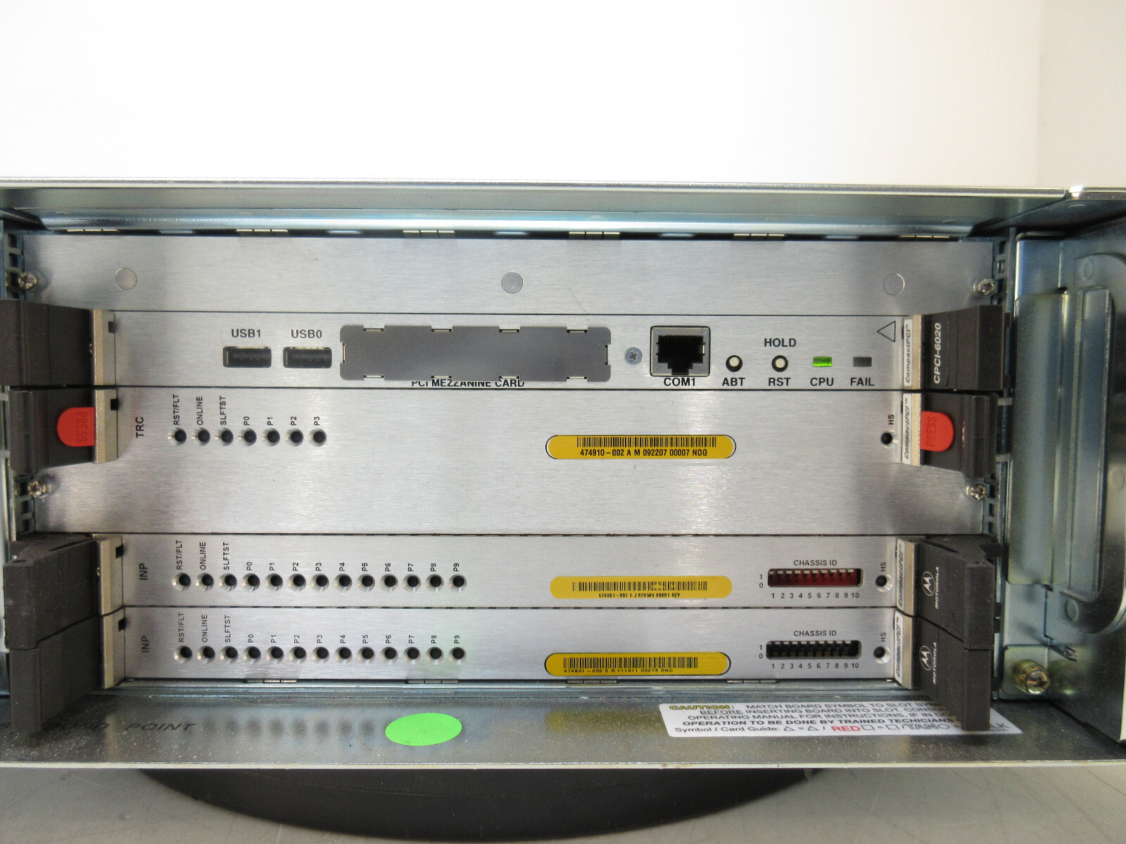 Motorola Arris TMX-2010 Transport Multiplexer CPCI-6020TM, ROM-STD, RIM-ASI