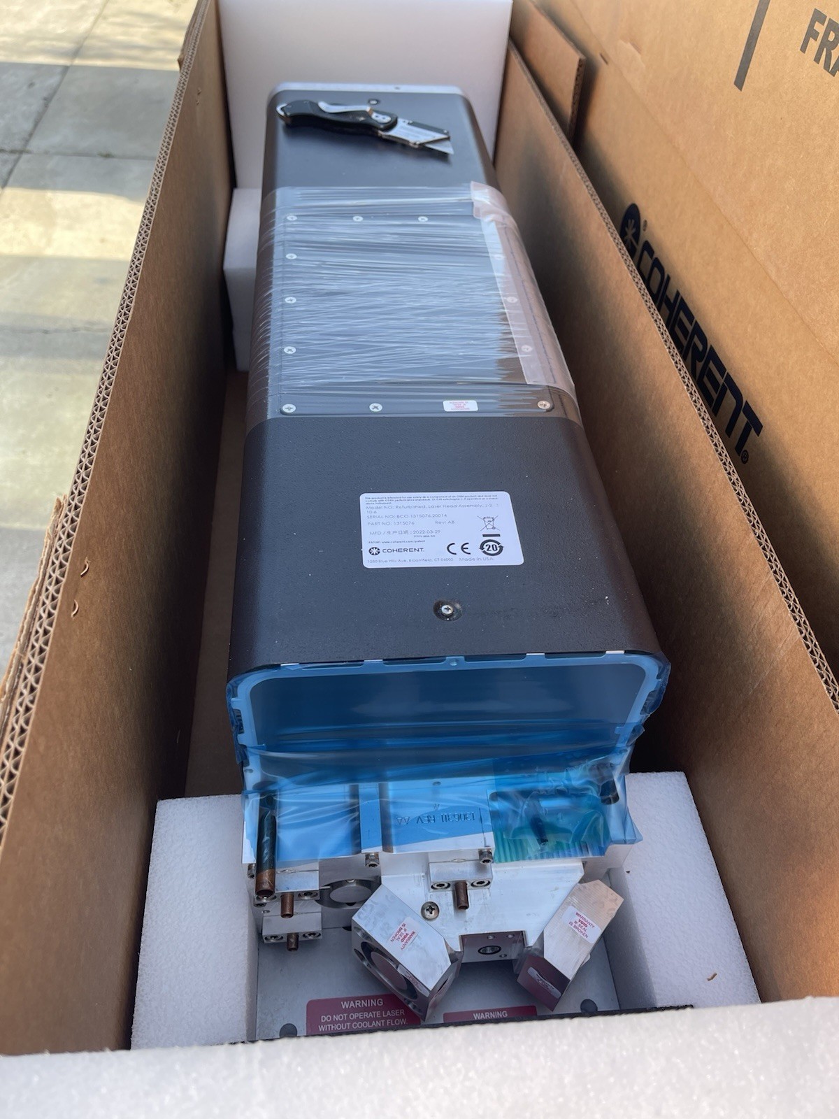 Lot Of 8 COHERENT DIAMOND J-2, J3, E250 Series Laser Head, No Laser Module Incl