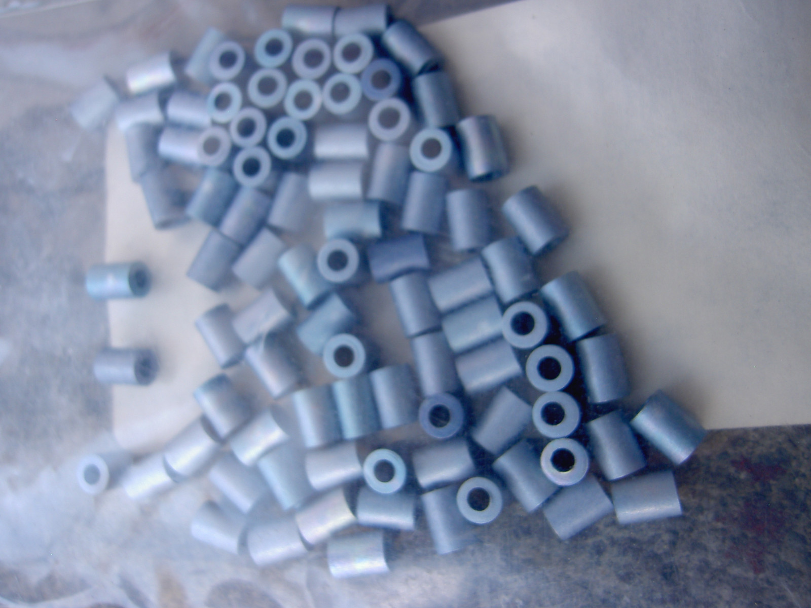 Aluminum SPACER,SLEEVE,100 pcs.NSN 5365-00-722-5852 size 0.0970 inches,2.4638 mm
