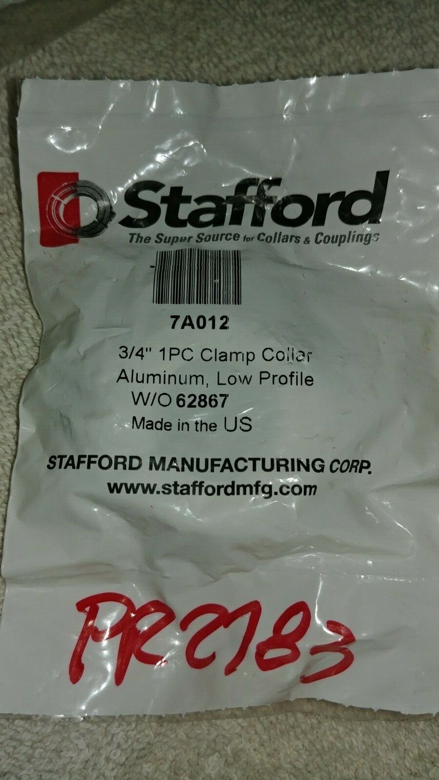 STAFFORD 3/4″ CLAMP COLLAR, ALUMINUM