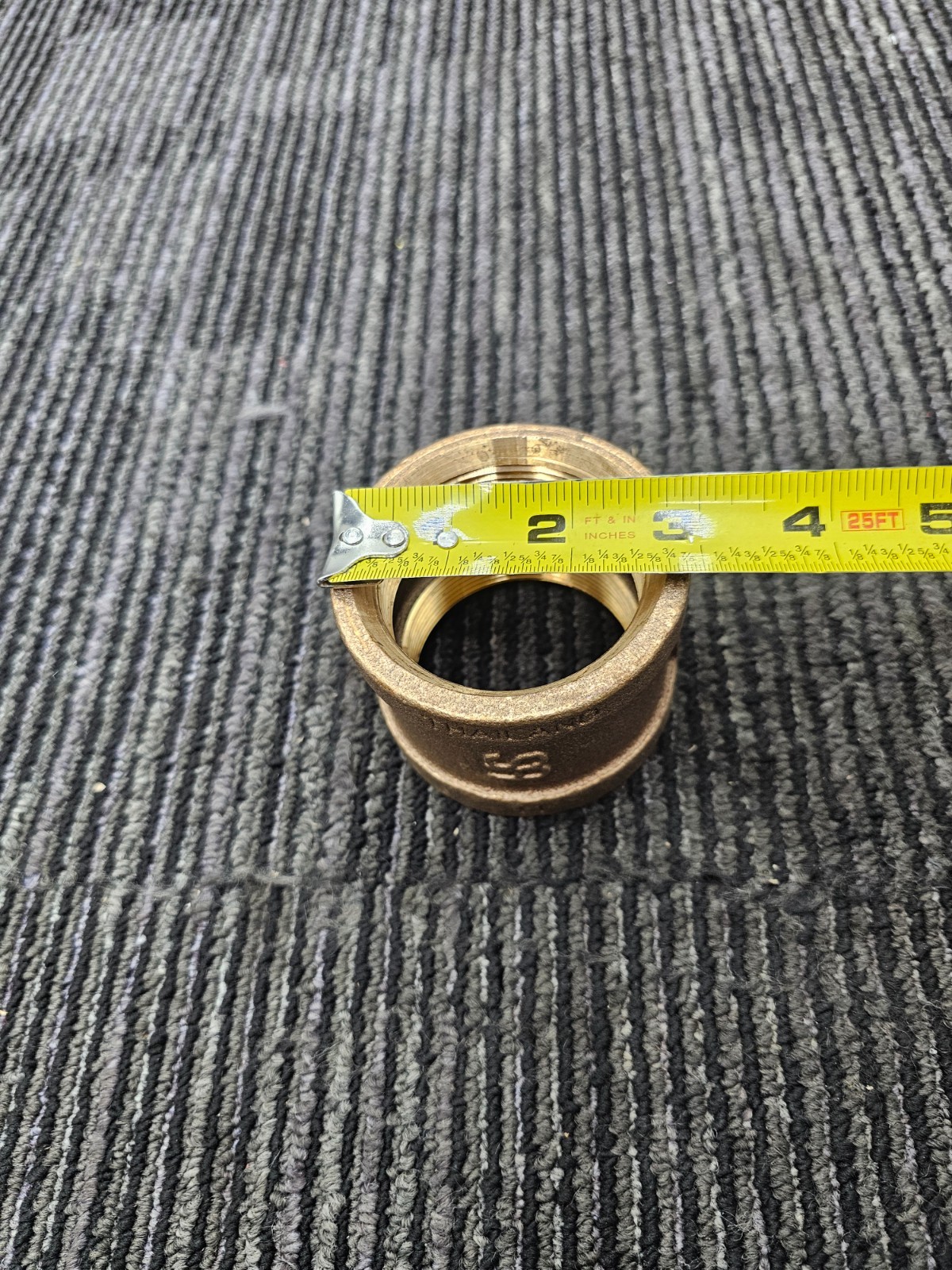 (QTY 3) Merit Brass 2 Brass Fnpt X Fnpt Class Pipe Coupling Threaded Female