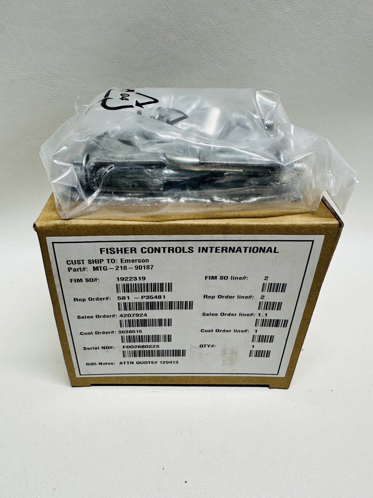 NEW Fisher Controls MTG-218-90187 Mounting Kit