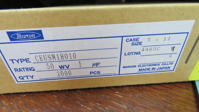 MARCON CEUSM1H010 Qty of 1000 per Lot 1UF 50V 5X11MM 105 DEG 200/BAG MARCON