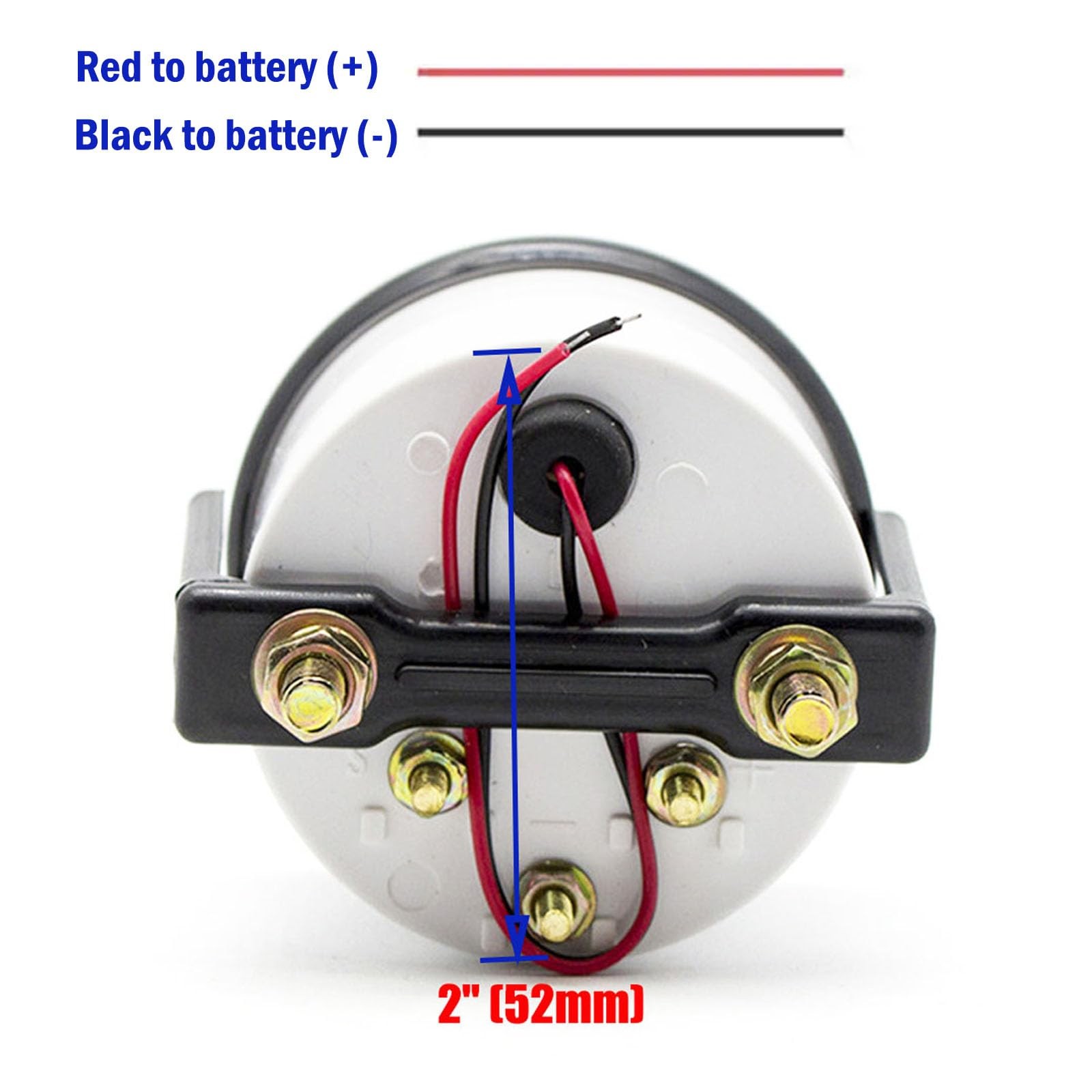 2″ Fuel Level Gauge,12V Fuel Tank Meter E-1/2-F Pointer Meter 240-33ohm for Car