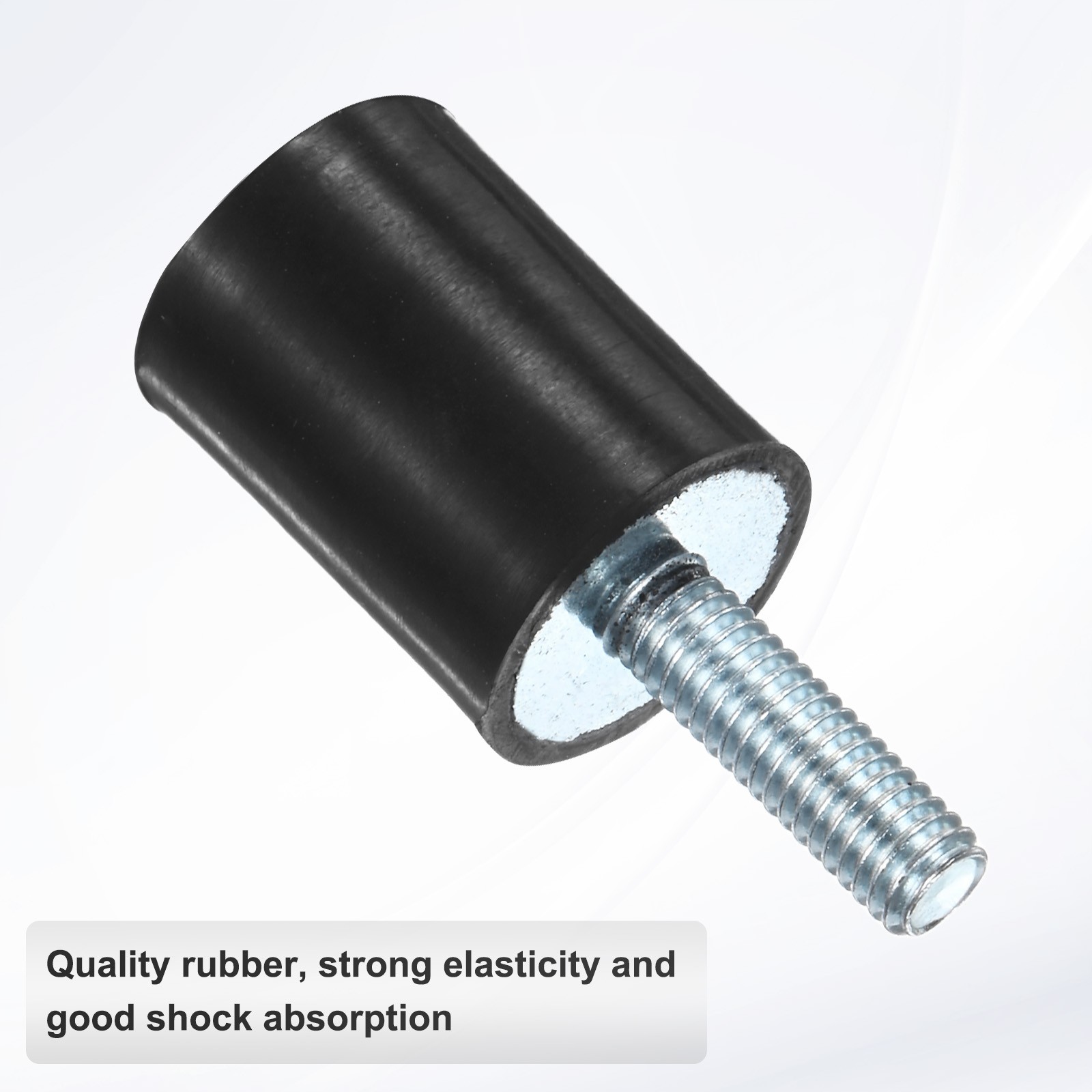 4-Pack Rubber Mounts with M5 x 15mm Studs Male/Female D15mmxH20mm