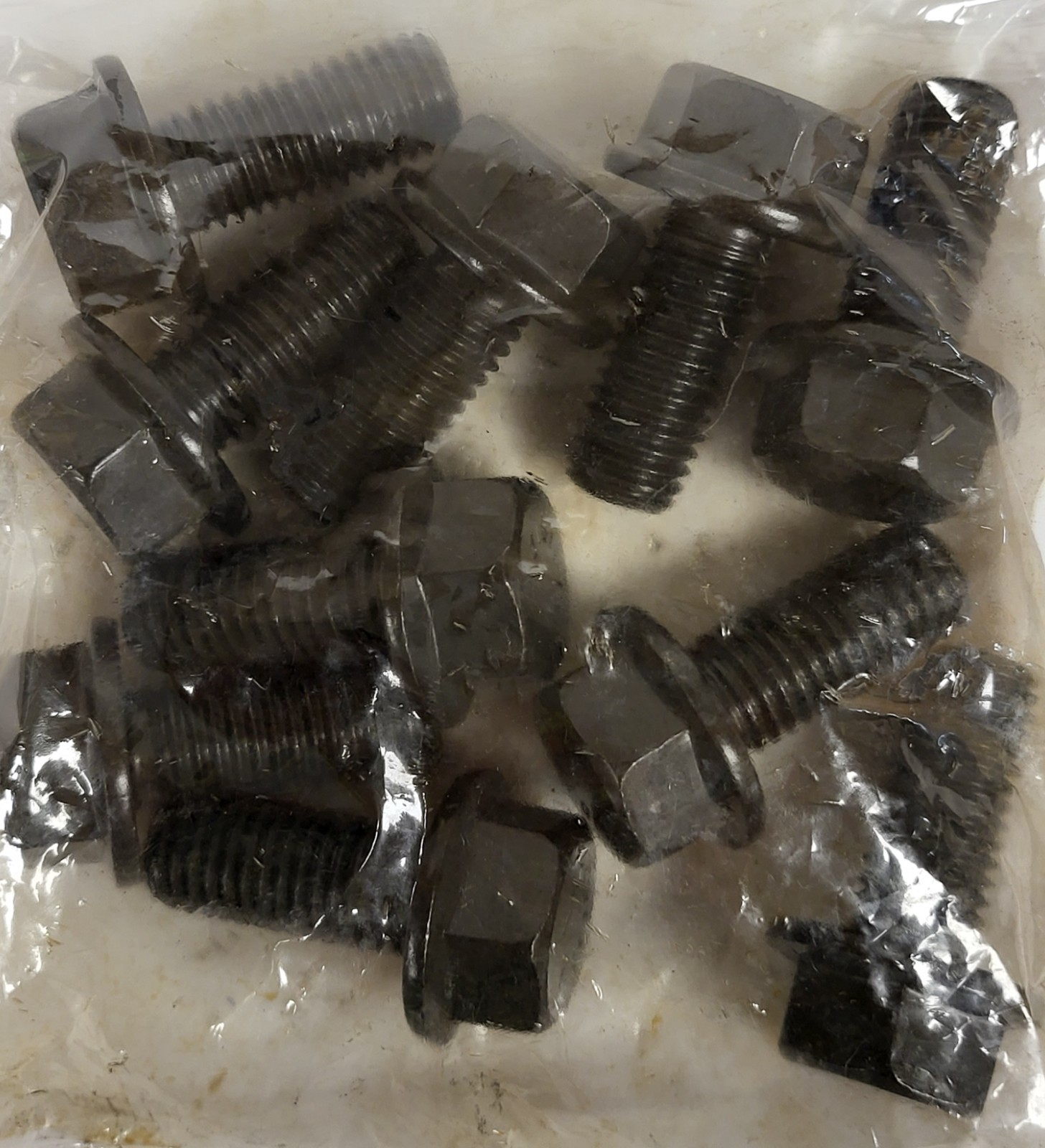 20 PK Std Steel Grade 8 Phosphate & Oil 1-1/2″ lg Threaded Flange Bolts 41MY54