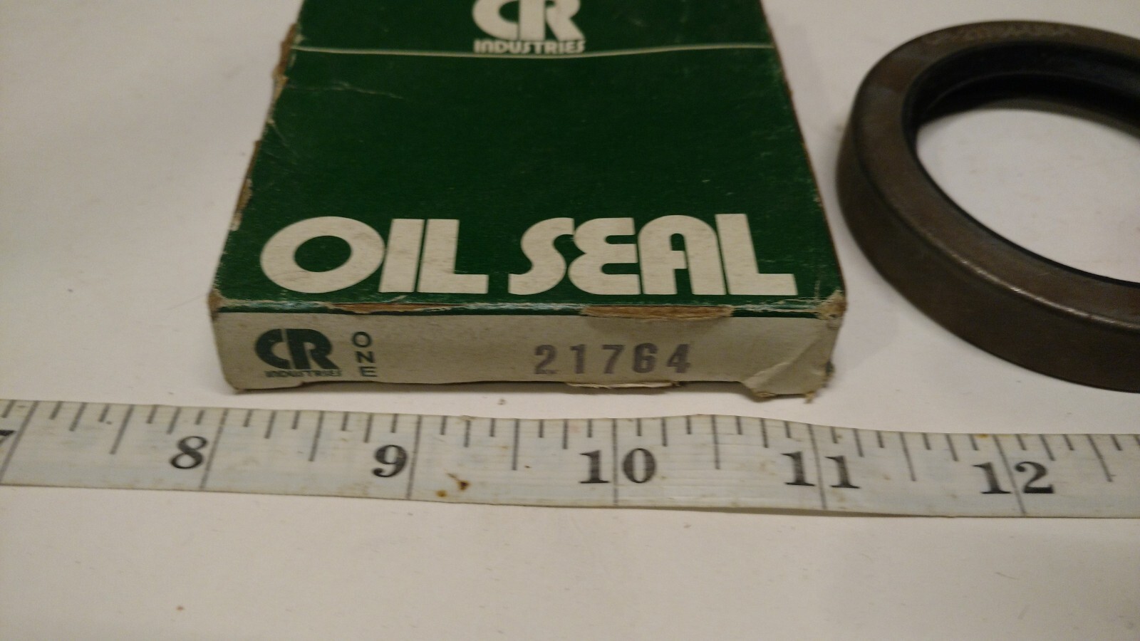 CR Oil Seal 21764 Single Lip Oil Seal – Solid, 2.188 in Shaft, 3.000 in OD.