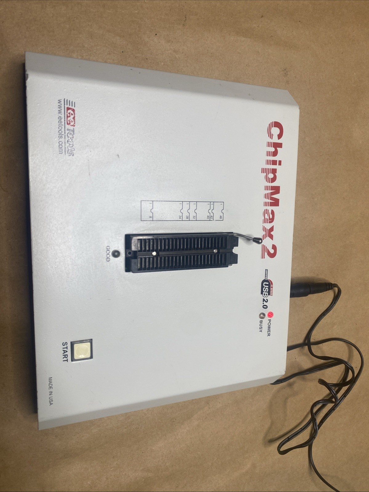Chip Max2 Test unit. EE Tools(Hi Speed USB). Power cord (UNTESTED) Read