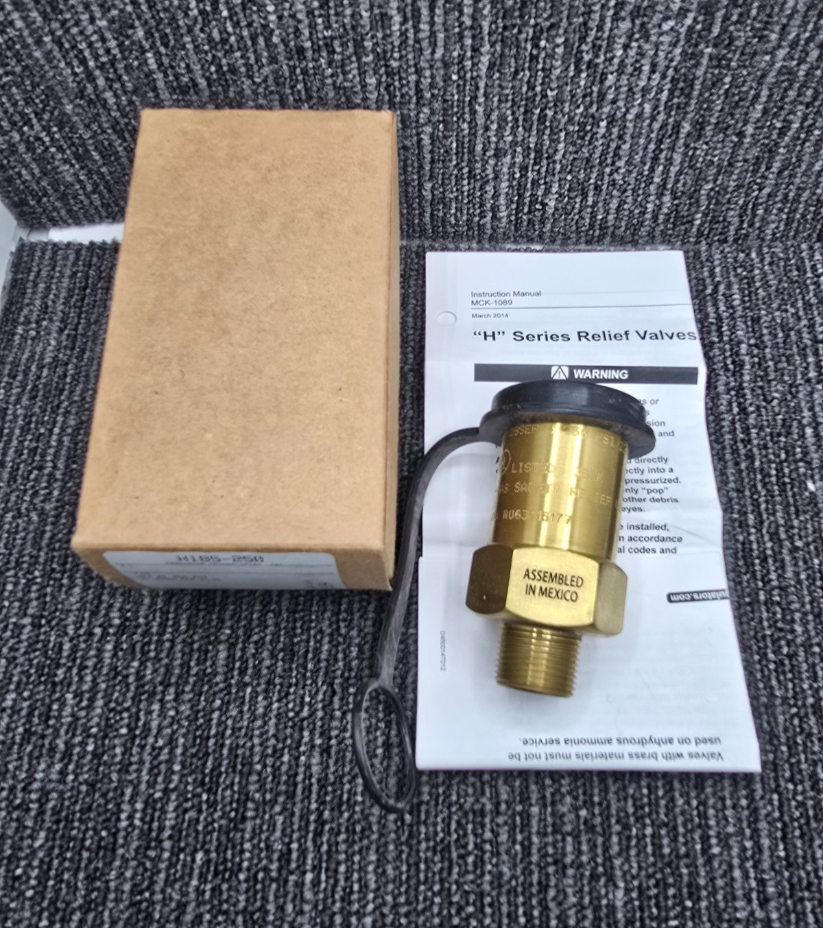 H185-250: Valve-External Relief 3/4″ Mpt 250 Psi