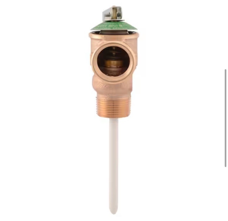 Cash Acme 3/4 in Bronze NCLX Temperature Pressure Relief Valve 1-1/4 in Shank