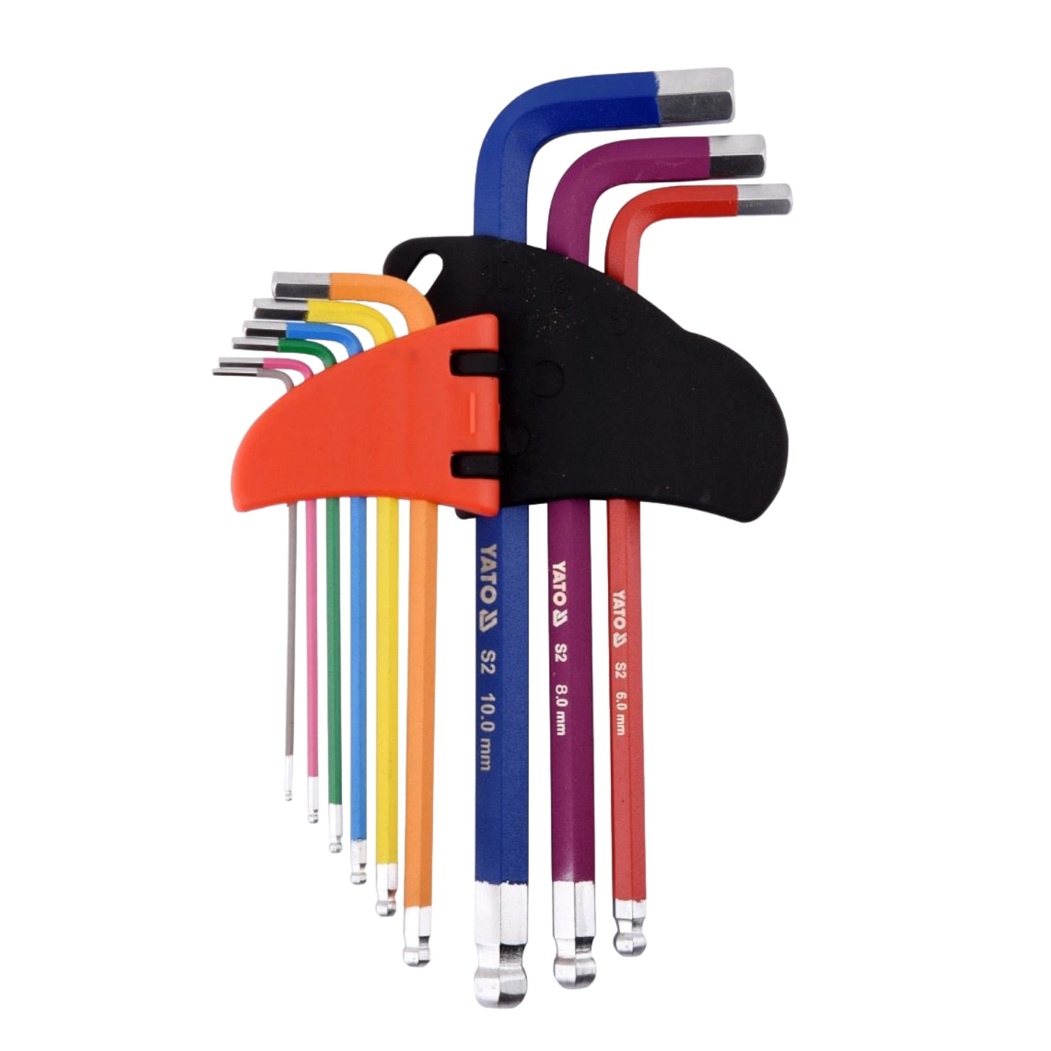 YATO Colorful Hex Key Set CrV 9-Piece Ball Head