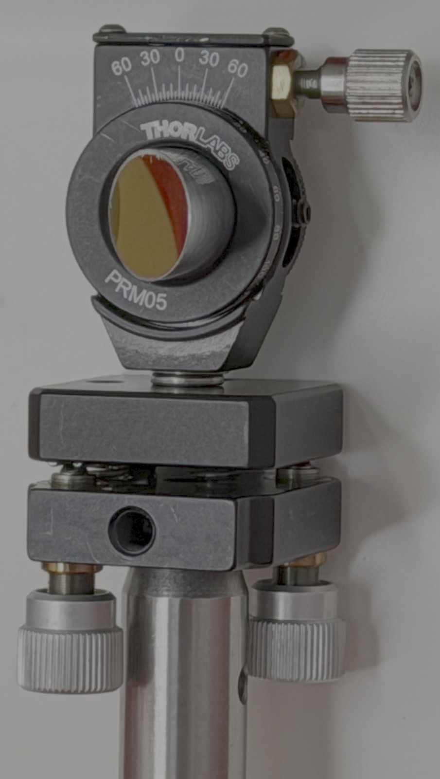 Thorlabs PRM05 Rotation Mount for .5” Optics on Thir KMS Tilt Stage w/ Post