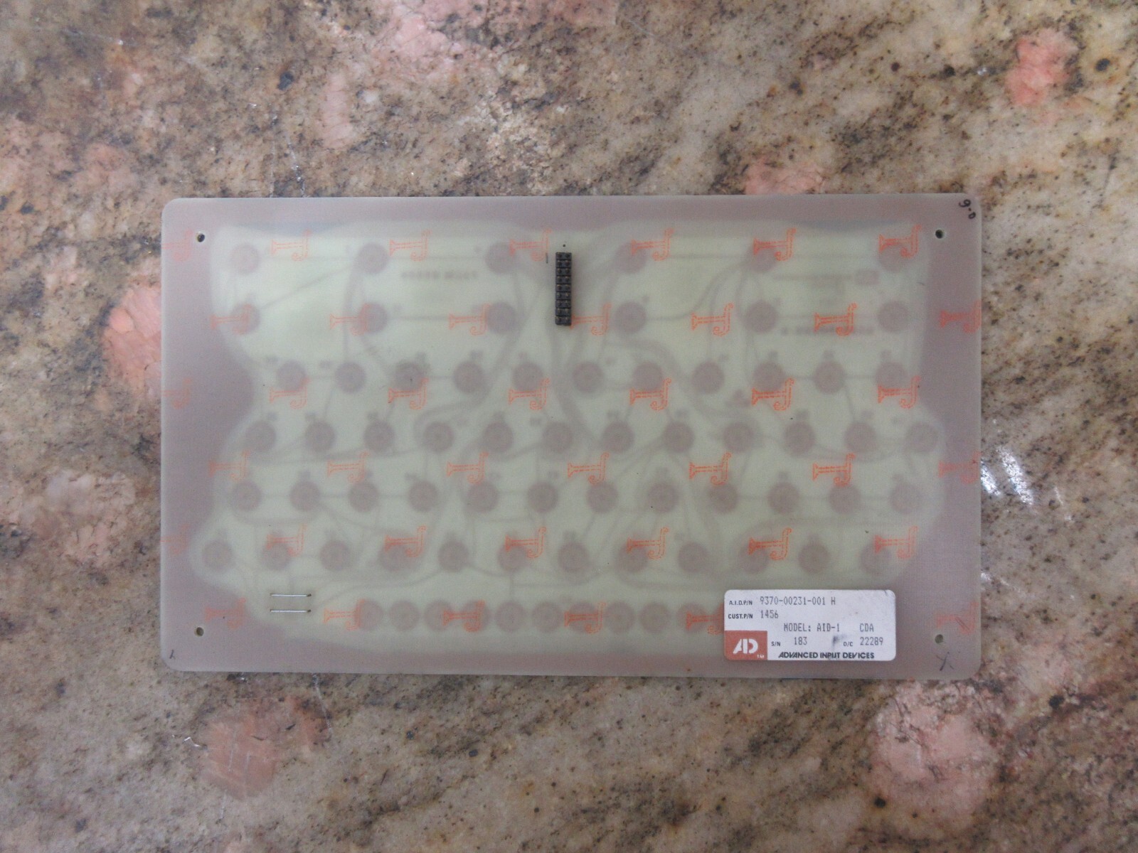ADVANCED INPUT DEVICES KEYBOARD 9370-00231-001 H 1456 AID-1 CDA 183 FADAL 4020