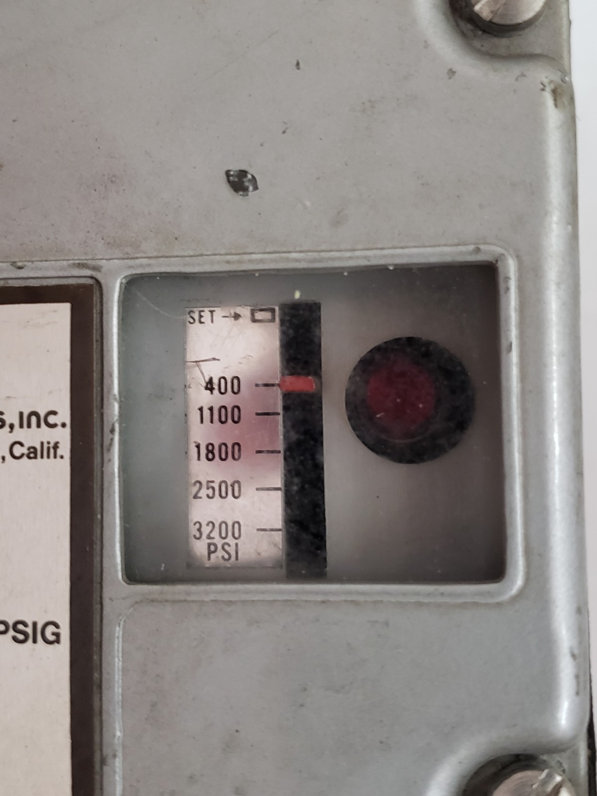CCS 6600PAX11 PRESSURE SWITCH 300-3200PSI 15A 125/250/480V AC