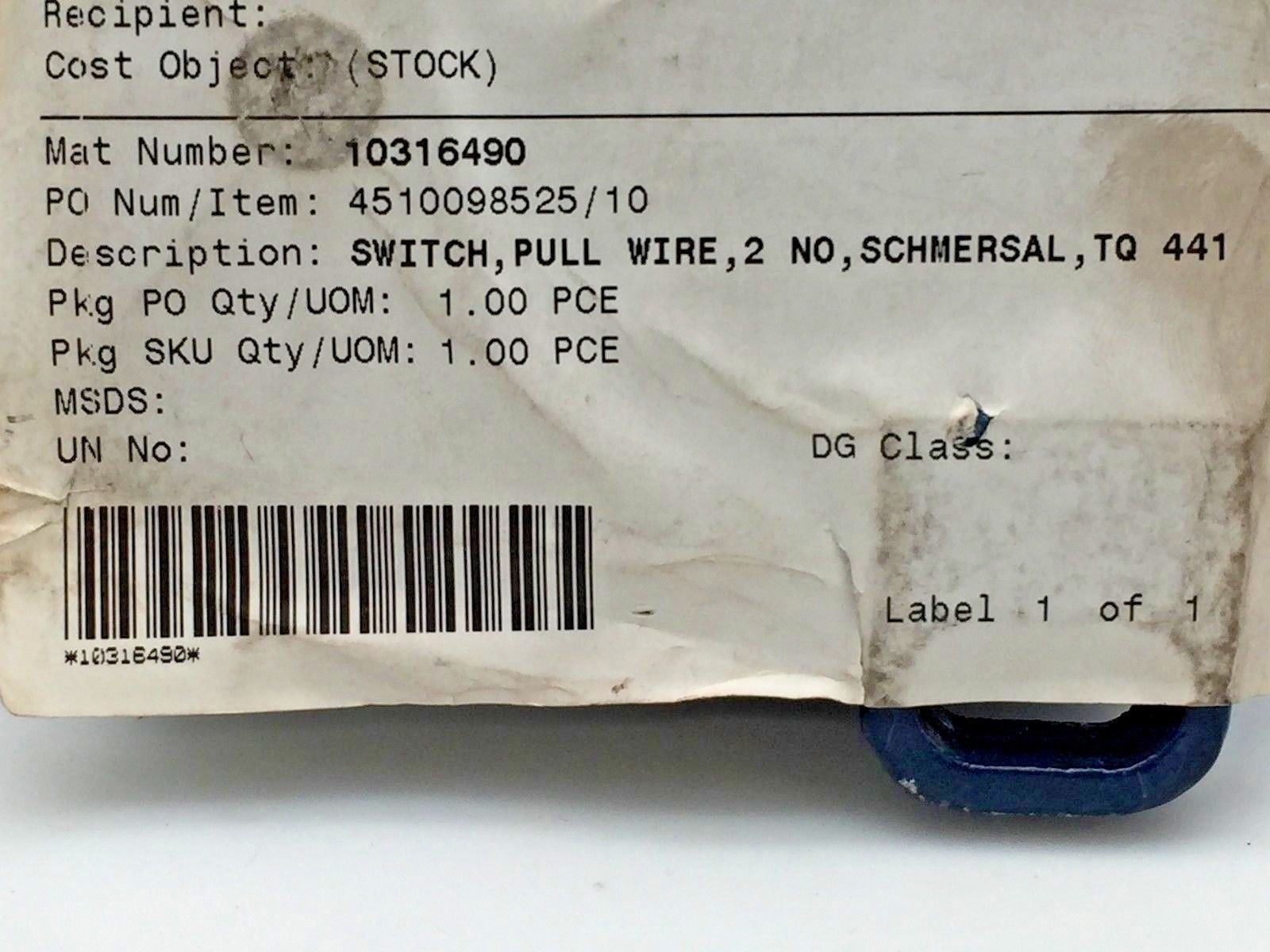Schmersal NHP TQ 441-11Y 101054917 1054917 Trip Wire Emergency Switch 400V 6kV