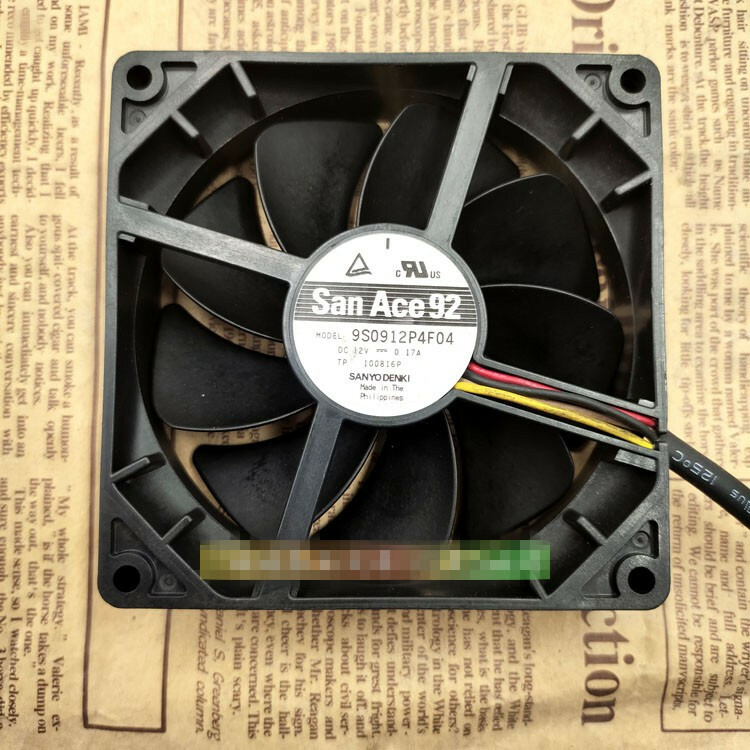 1PC NEW FAN for SANYO 9225 PWM 9cm 9S0912P4F04 12v 0.17A