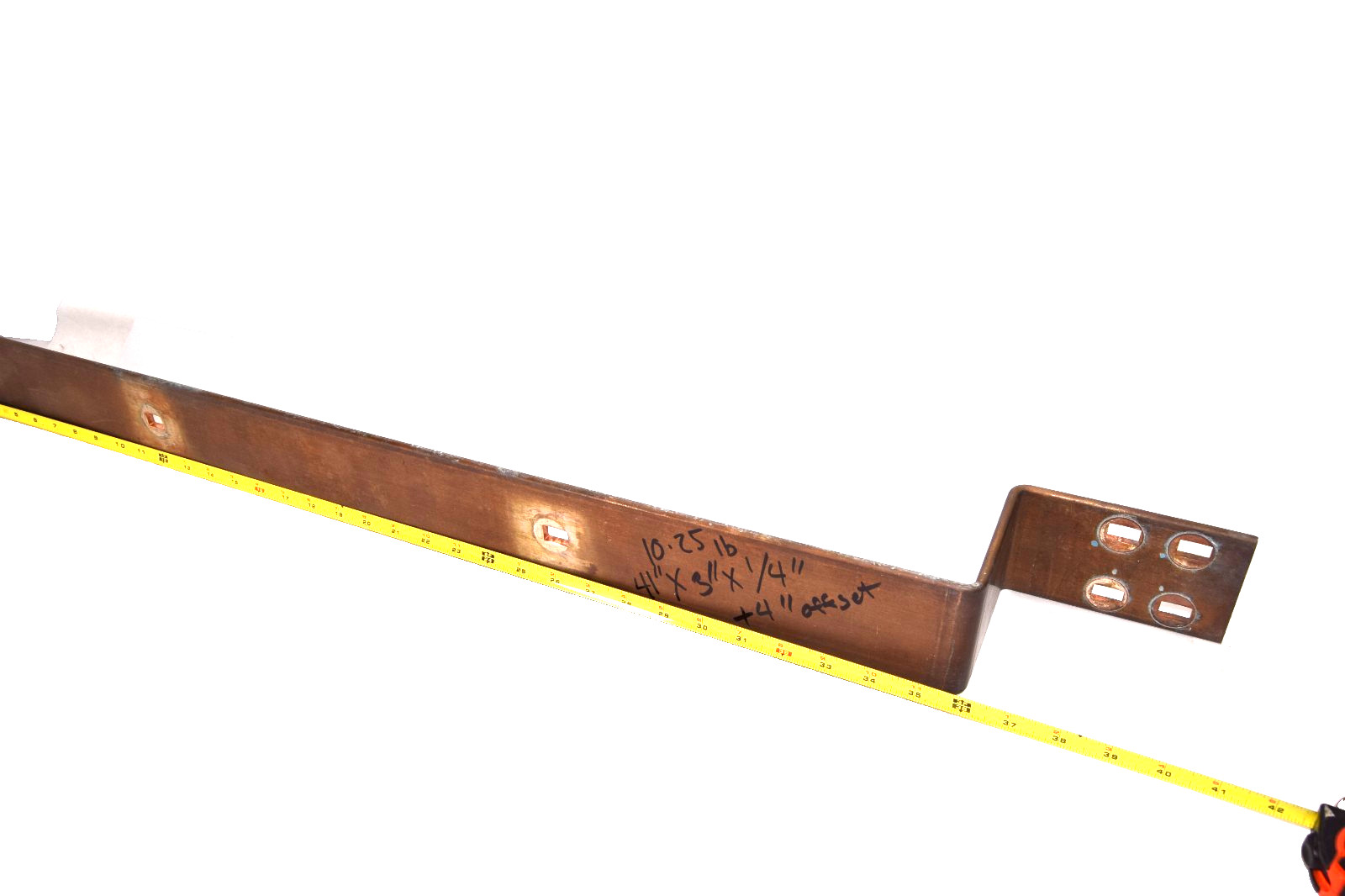 41″ x 3″ x 1/4″ (+4″ offset Step) Copper Flat BusBar bus bar buss bar Stock