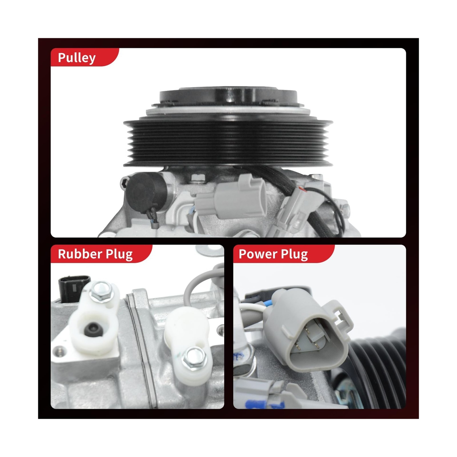 PHOBOOS A/C Compressor with Clutch Compatible with Toyota RAV4 2013-2018 L4 2…