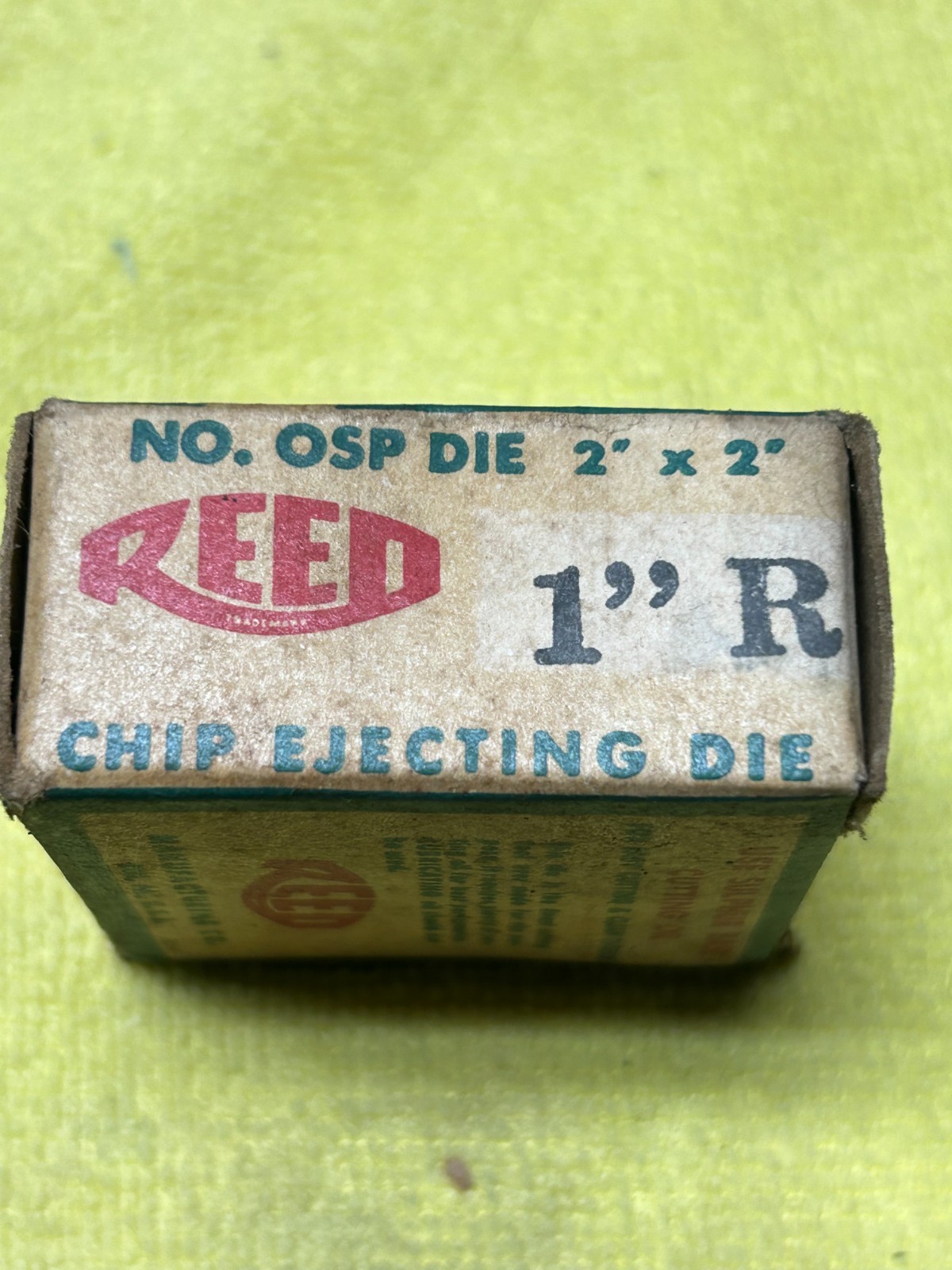 REED 1″-11 1/2 NPT OSP Chip-ejecting Die Self-starting Easy Cutting Vintage Box