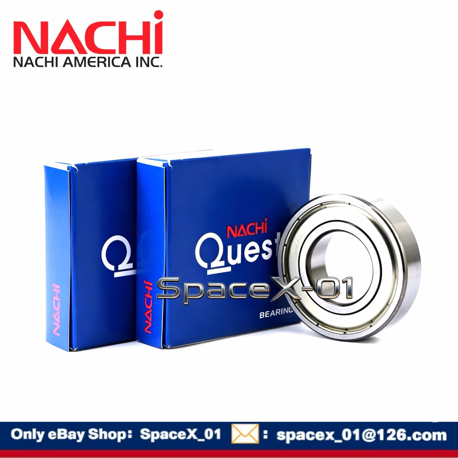 NACHI 6006ZZE Deep Groove Ball Bearings 30x55x13mm.