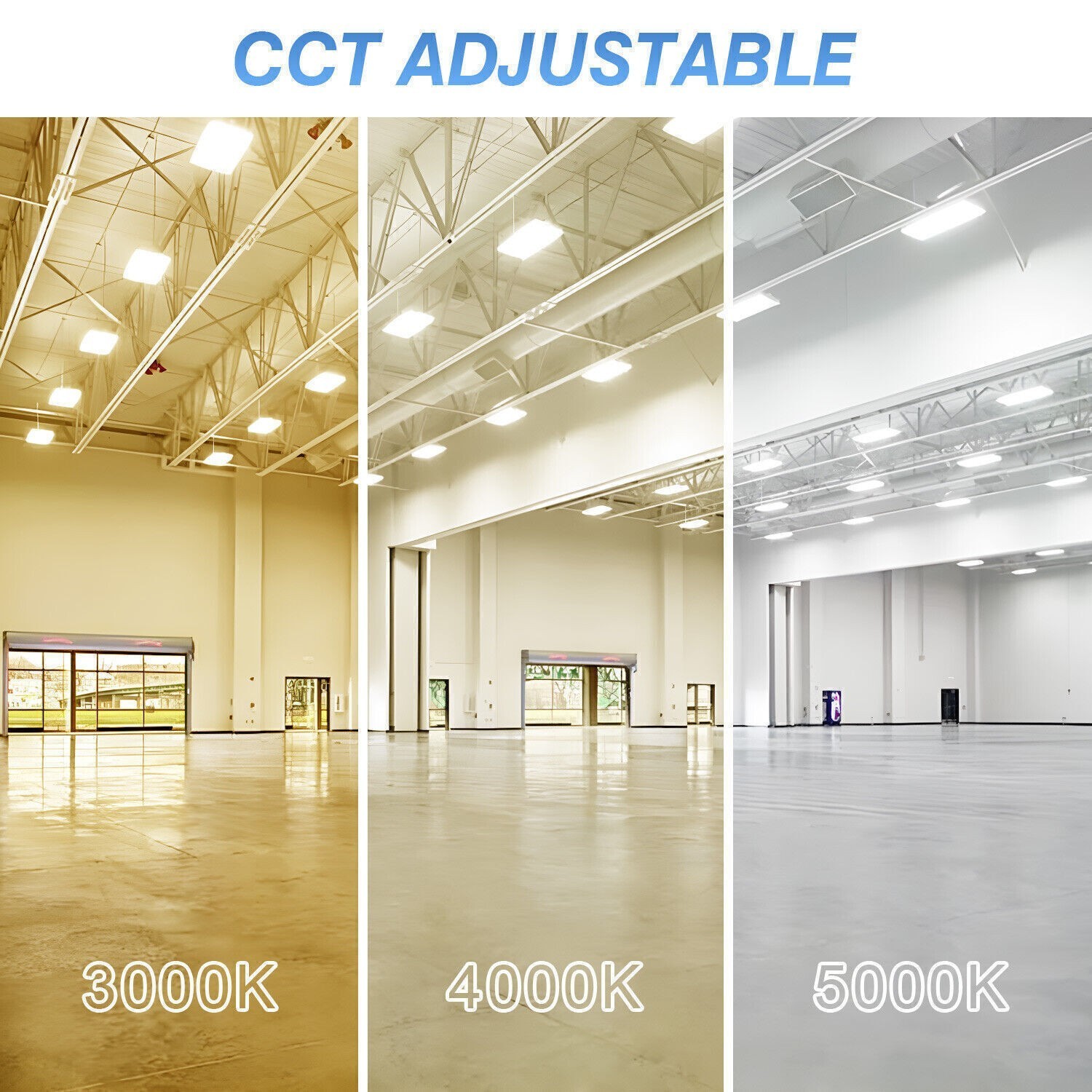 Led Linear High Bay Light, 150W 22500LM Adjustable CCT Warehouse Garage Light