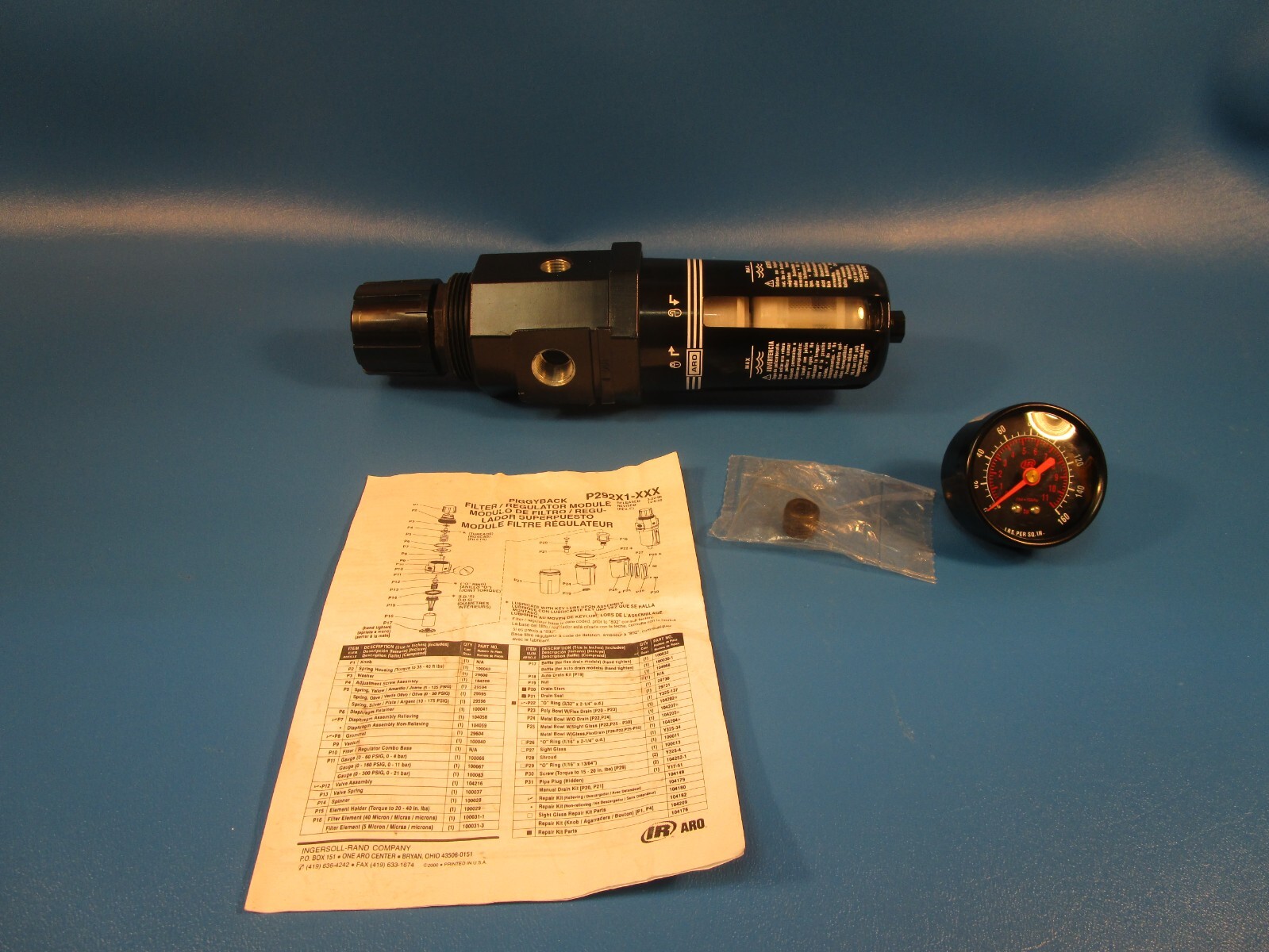 ARO P29234-604, Pneumatic Filter-regulator, 3/8″ AND 1/4″ PORTS, LAST ONE MISSIN