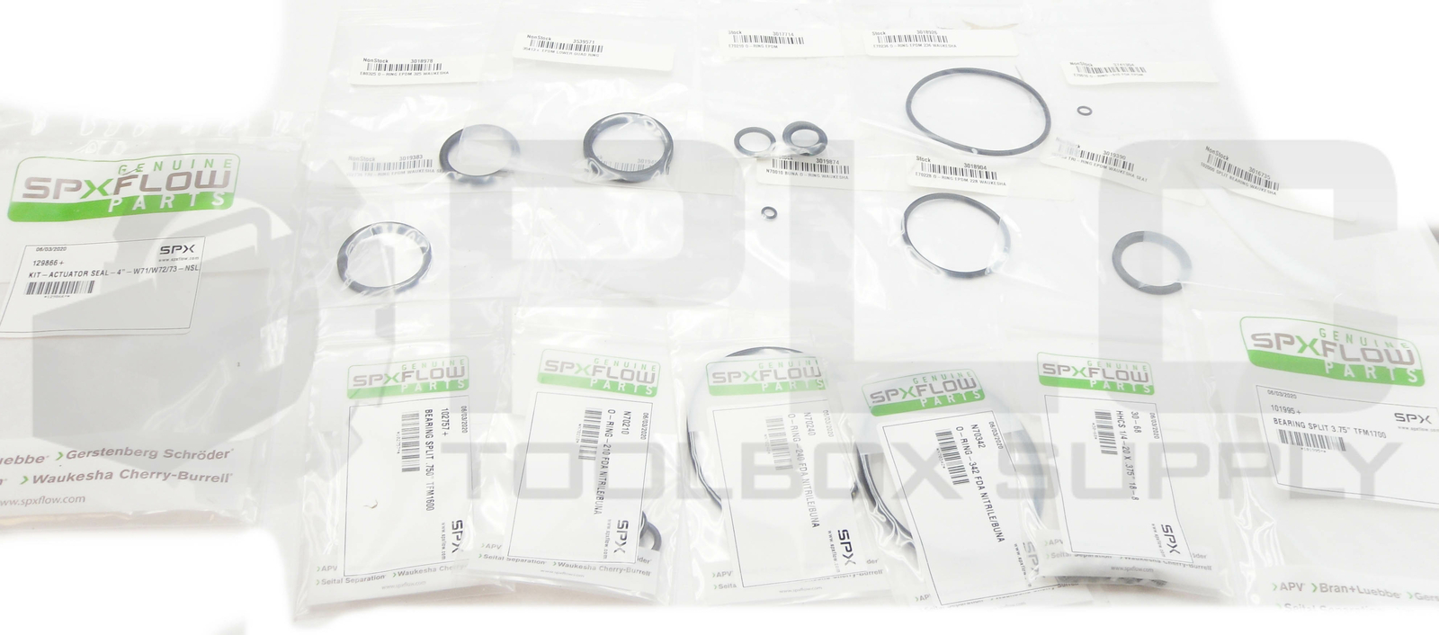 NEW SPX FLOW 129866 4″ ACTUATOR SEAL KIT-W71/W72/73-NSL