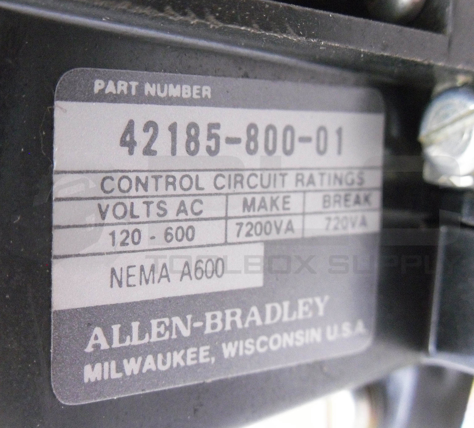ALLEN BRADLEY 505-AOD /C W/ CB236 W/ W27 W28 42185-800-01 40410-326-52 595-A02